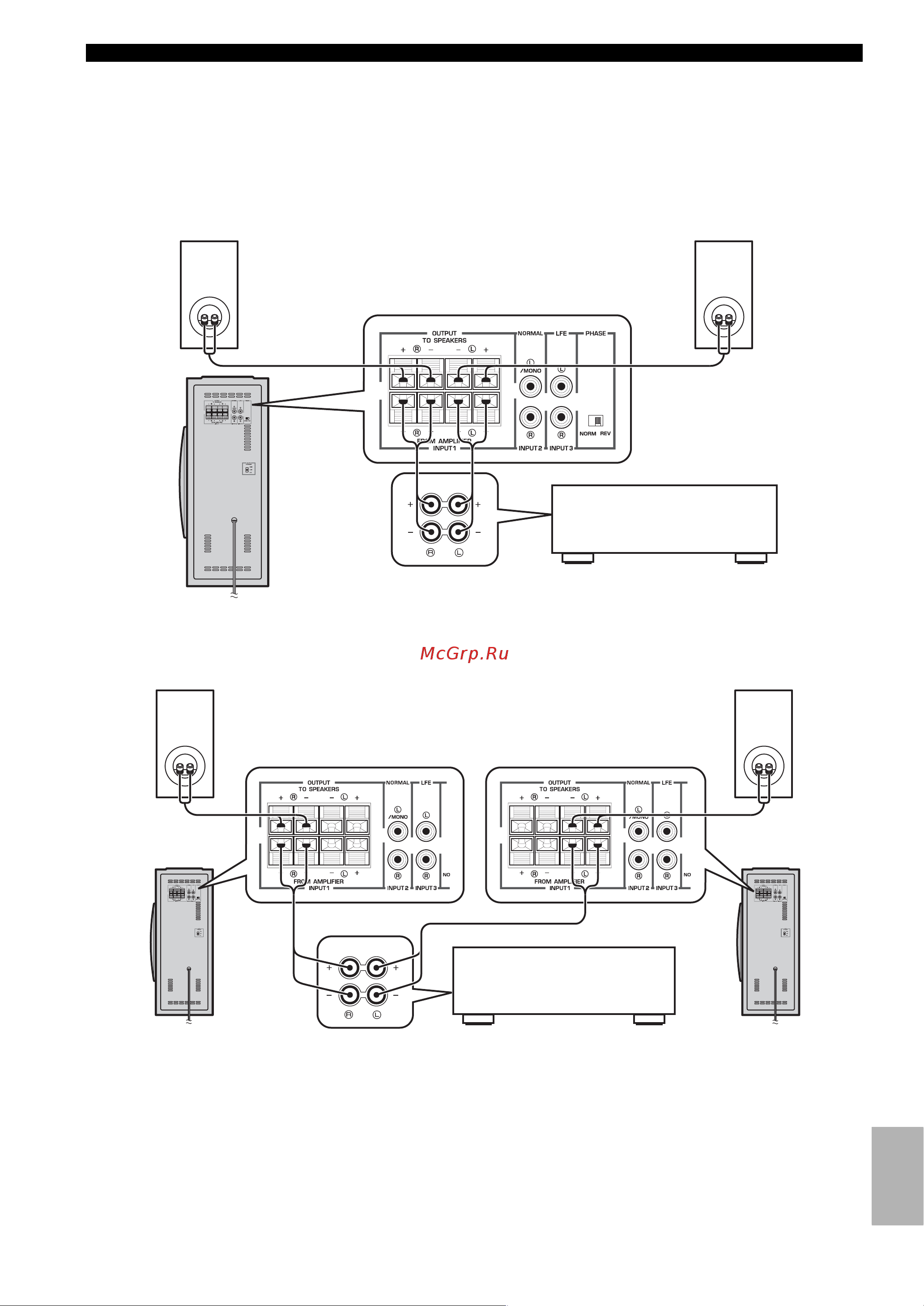 Yamaha NS-SW310 [31/148] Utilisation de deux caissons de graves avec câbles d enceinte