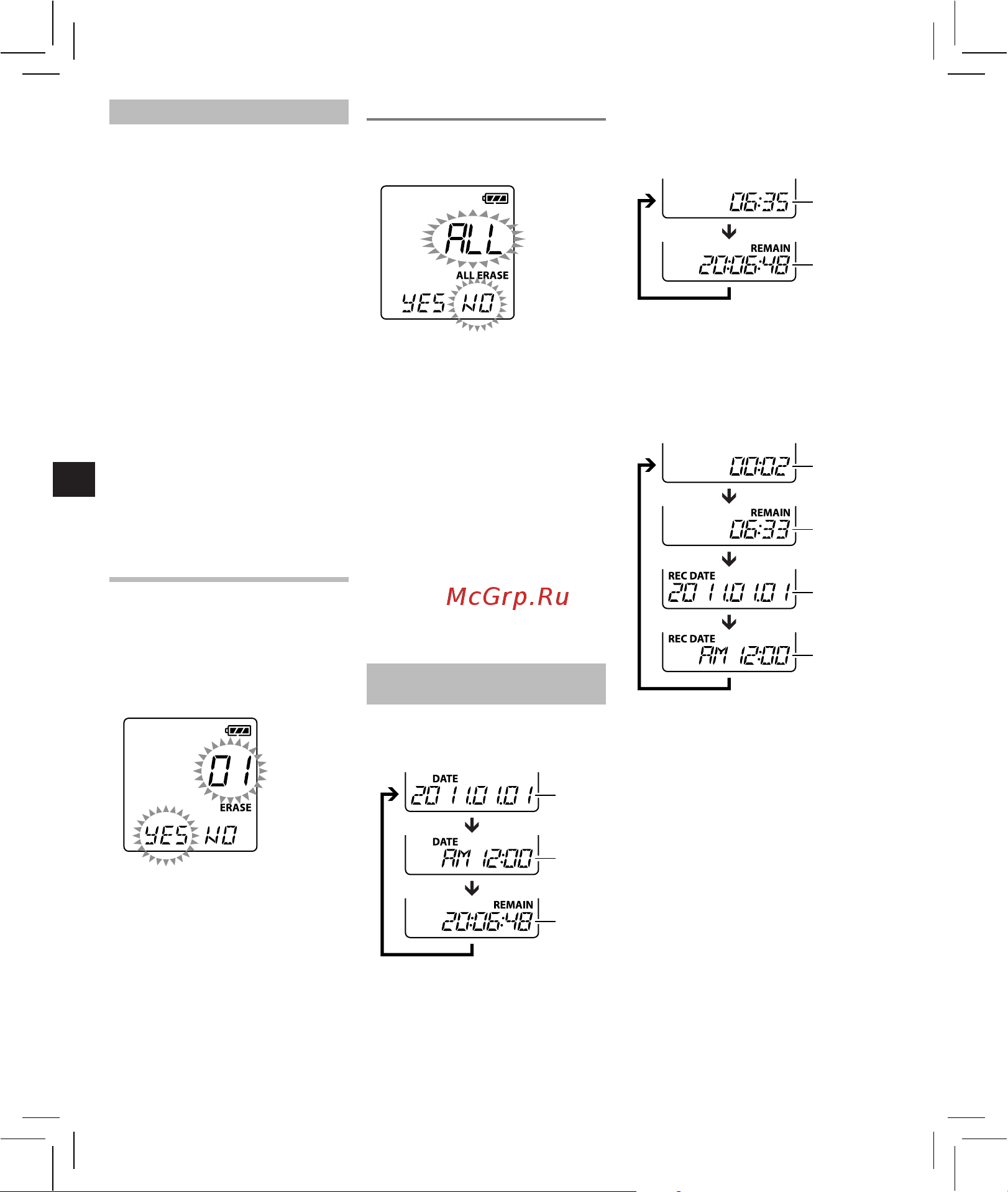 Olympus VN-750 [18/92] Sletning