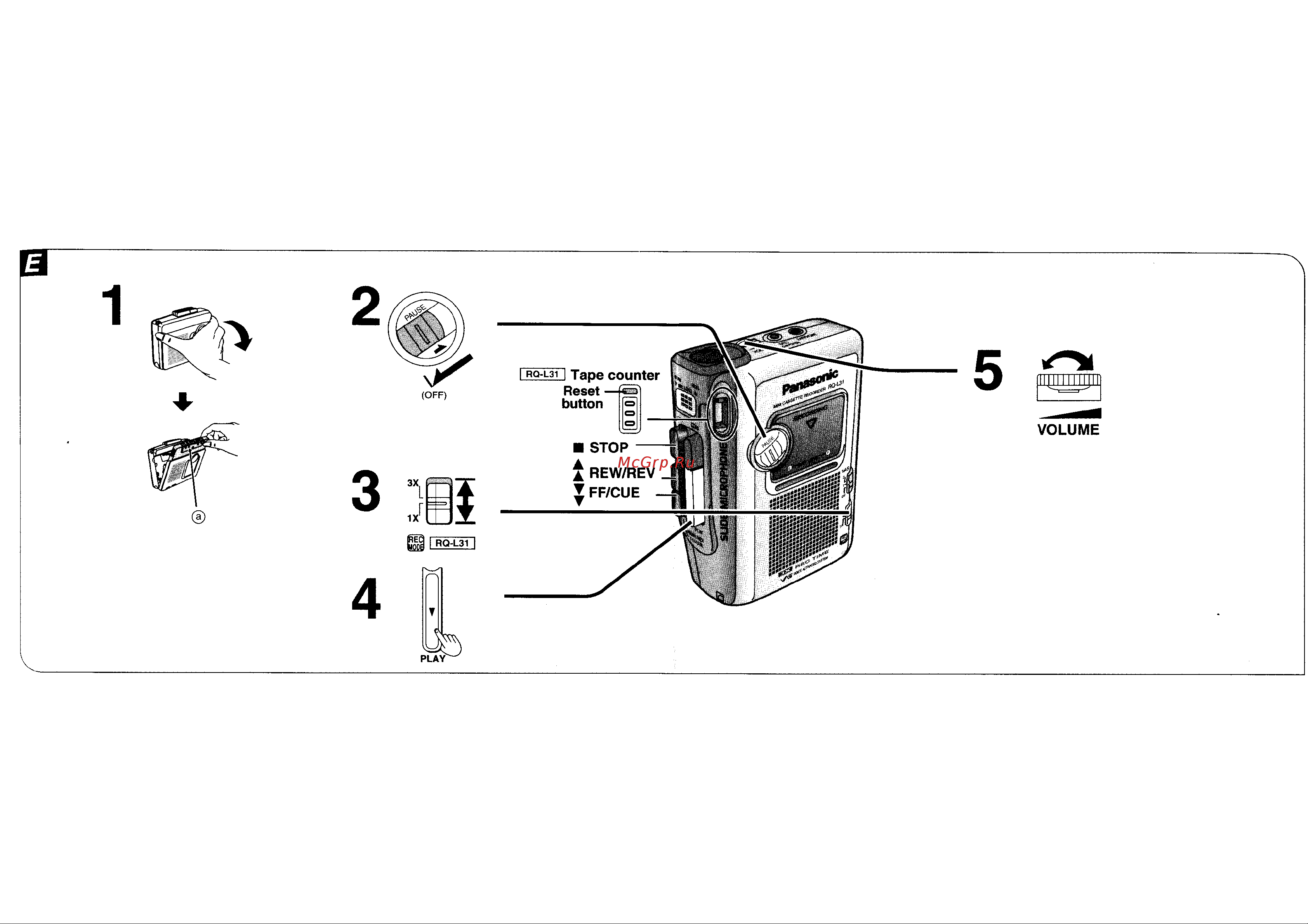 Panasonic RQ-L31 Руководство по эксплуатации онлайн [5/6] 696466