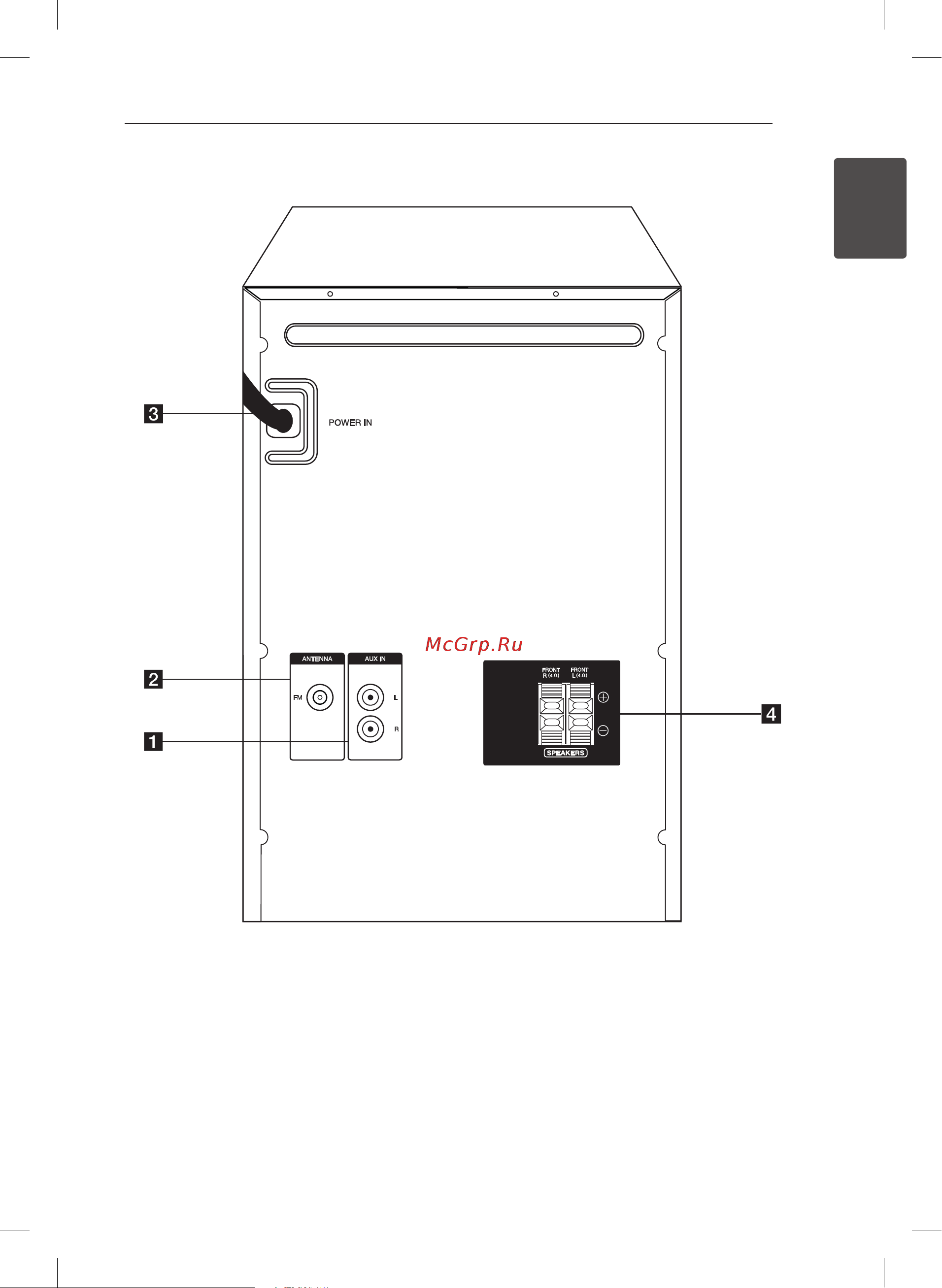 LG CM4635T [13/28] Задняя панель cm4435t cm4335t