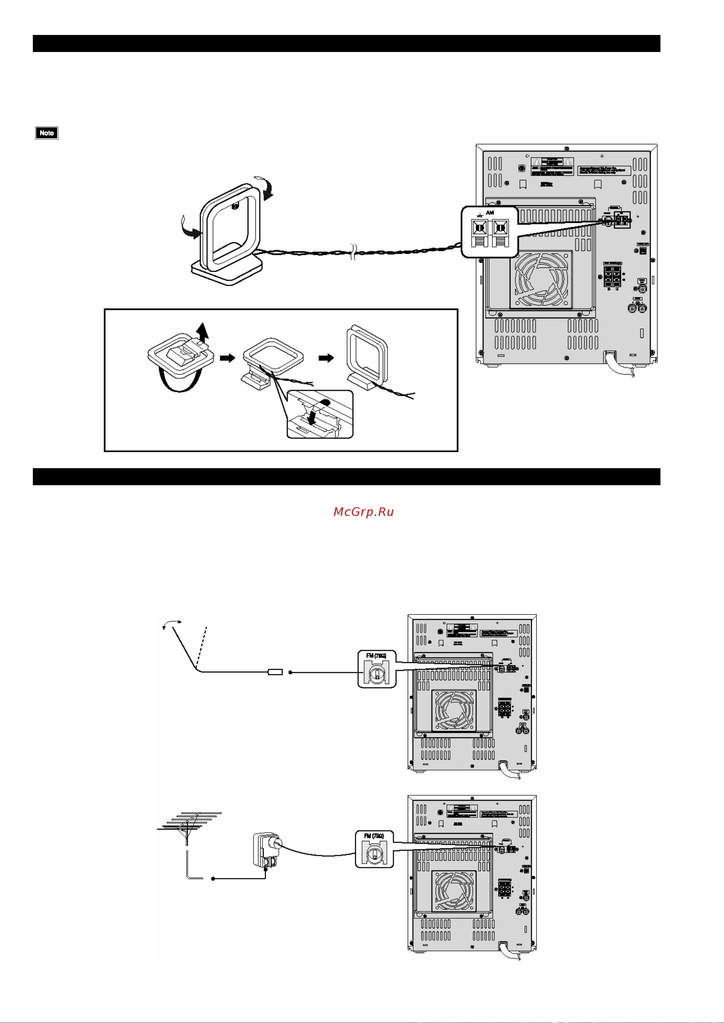 Samsung MAX-KDZ120 [12/36] Подсоединение fm антенны