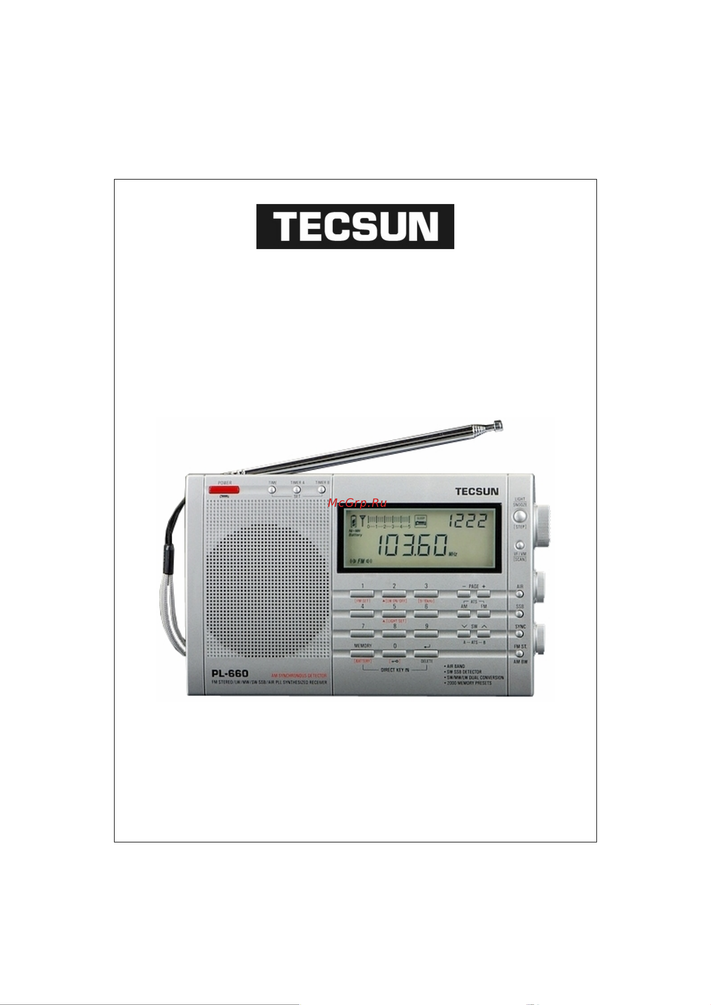 Tecsun PL-660 Руководство по эксплуатации онлайн