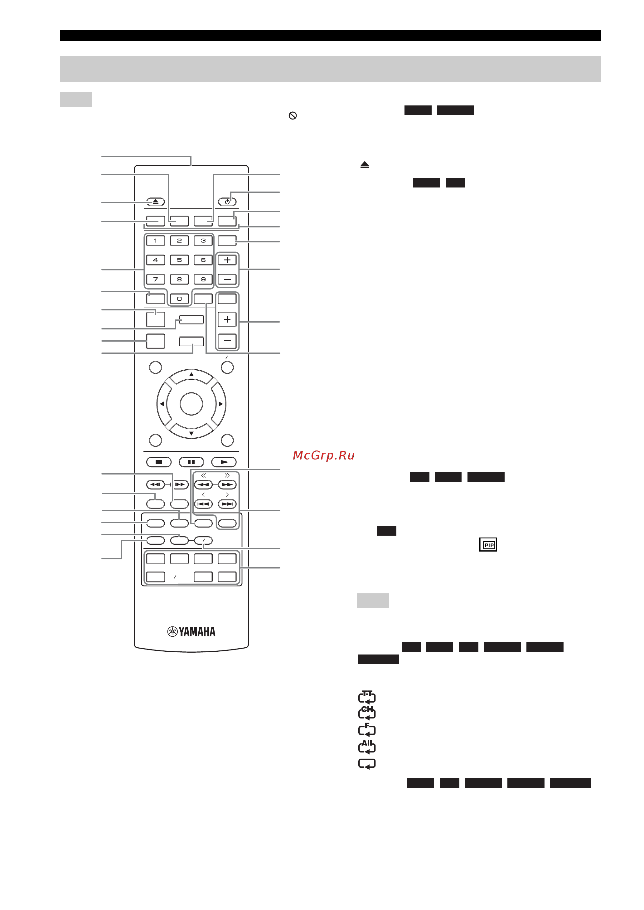 Yamaha BRX-610 [61/225] Mando a distancia