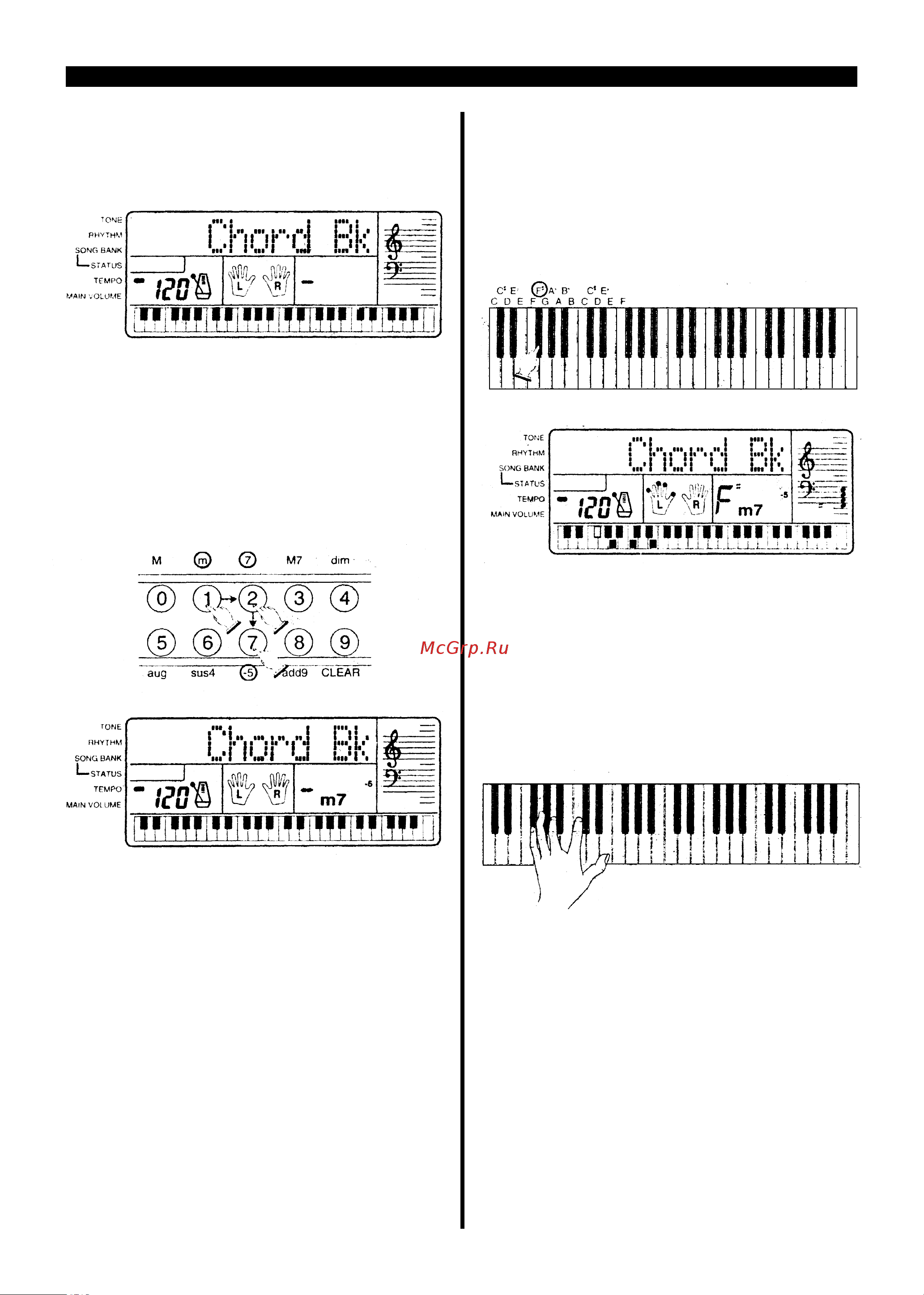 Casio CTK-431 [20/32] Как найти аккорд в книге аккордов