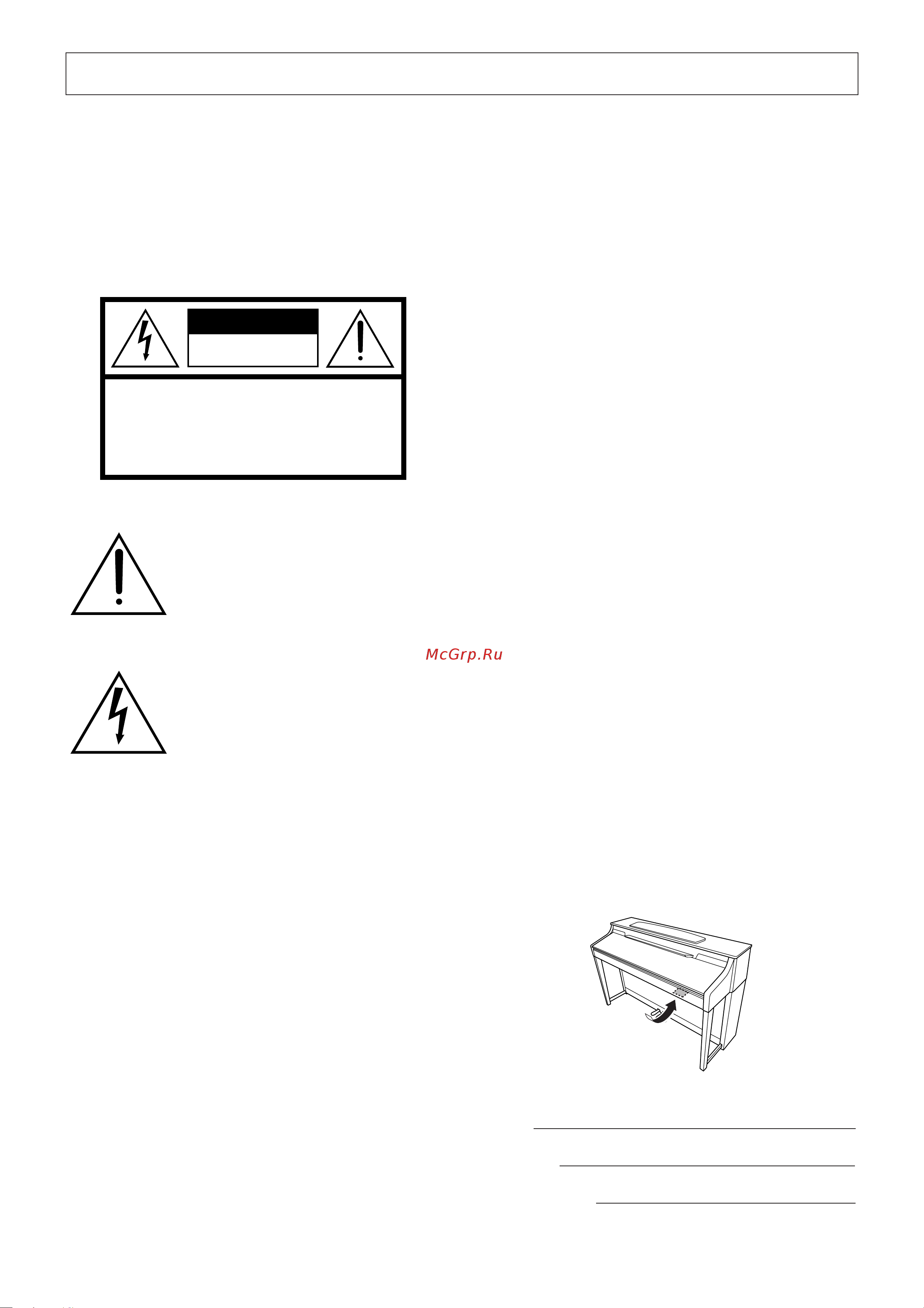 Yamaha CLP-380 Clavinova [2/136] Special message section