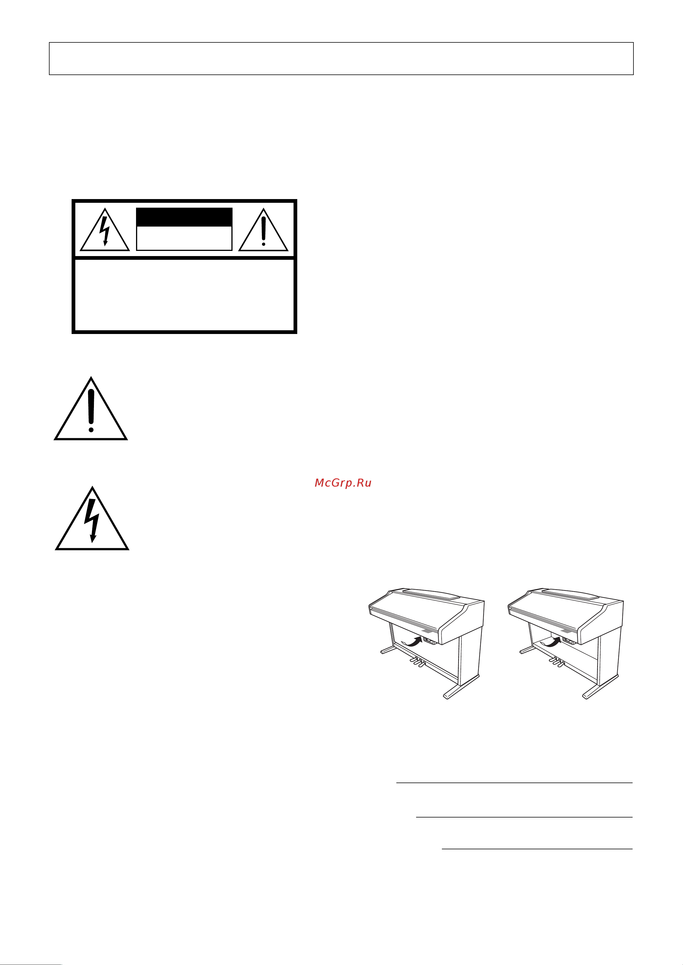 Yamaha CVP-206 Clavinova [2/172] Caution