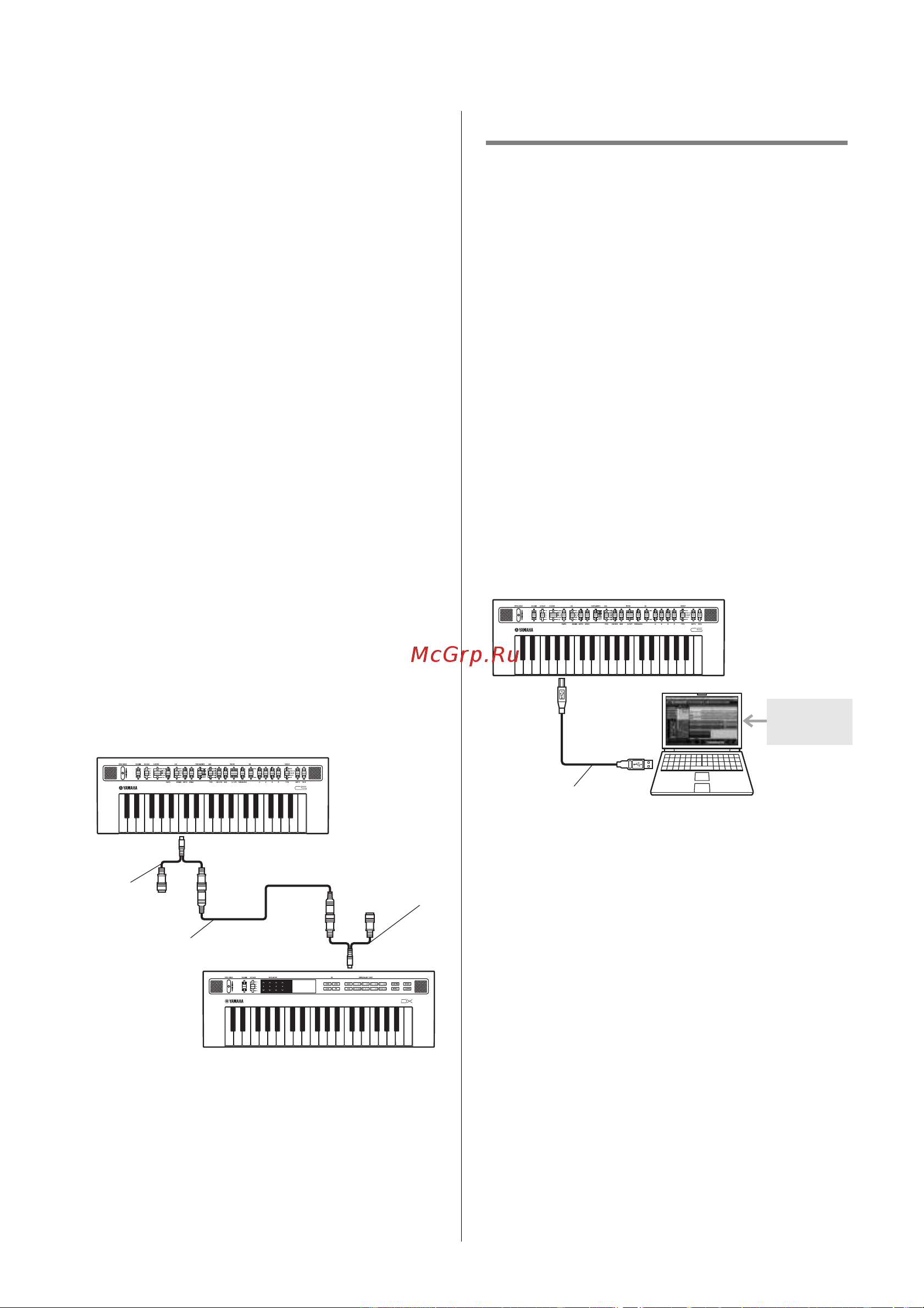 Yamaha reface YC [41/56] Подключение к компьютеру