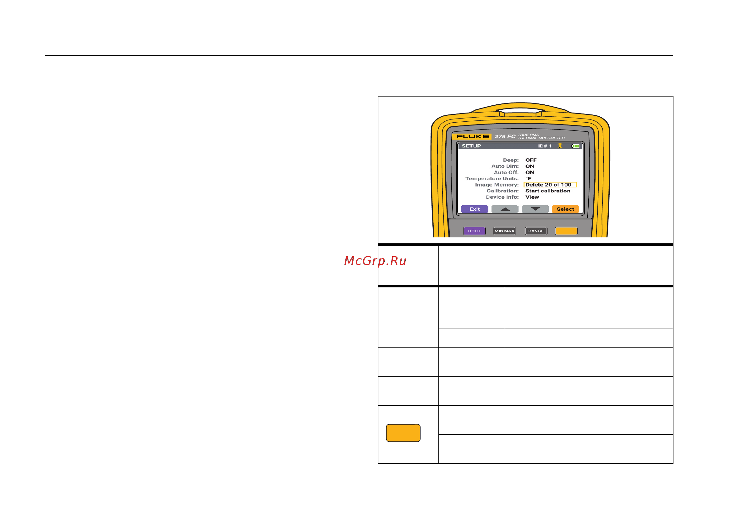 Fluke 279FC [20/54] Меню setup настройка