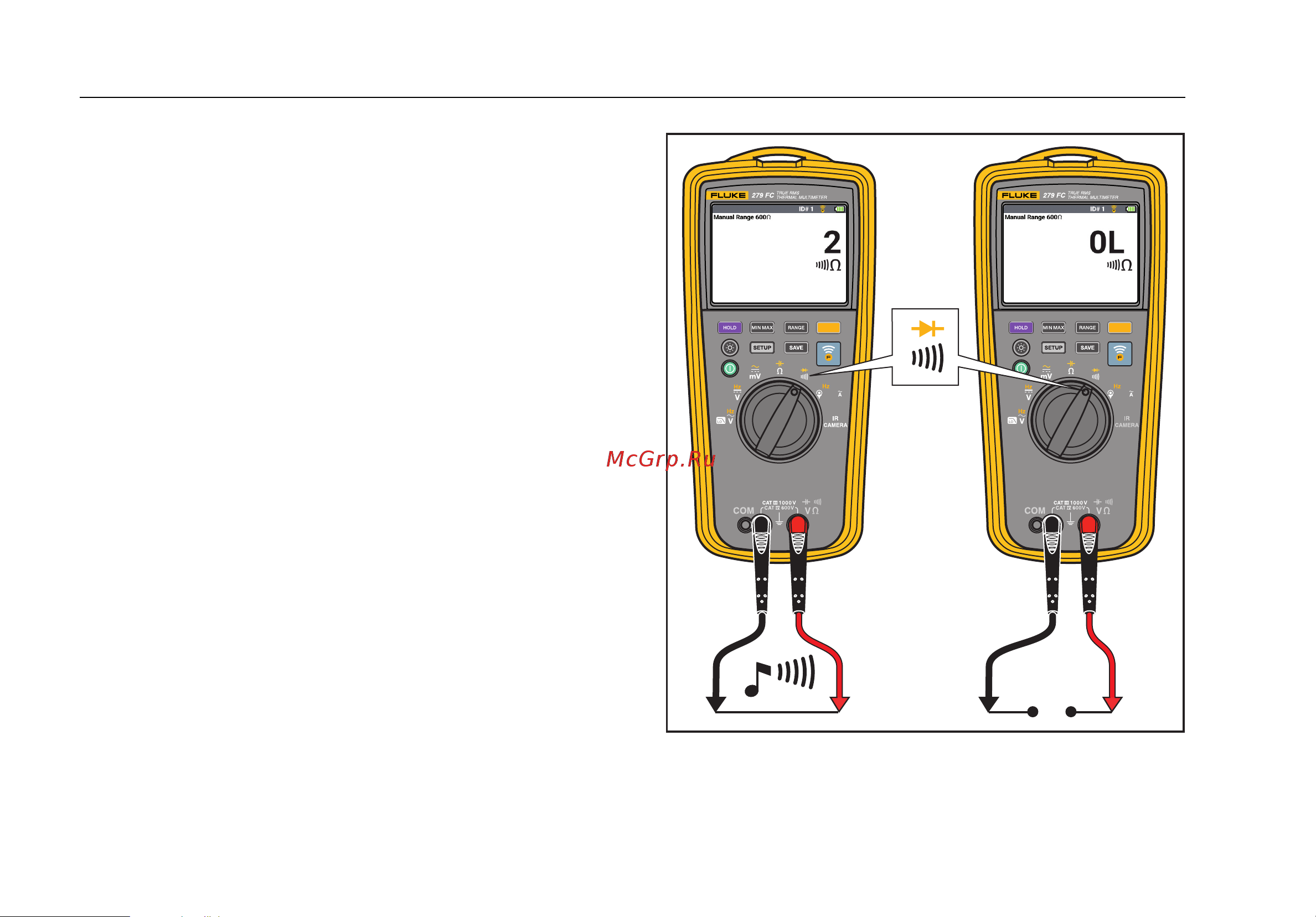 Fluke 279FC [32/54] Проверка целостности цепи