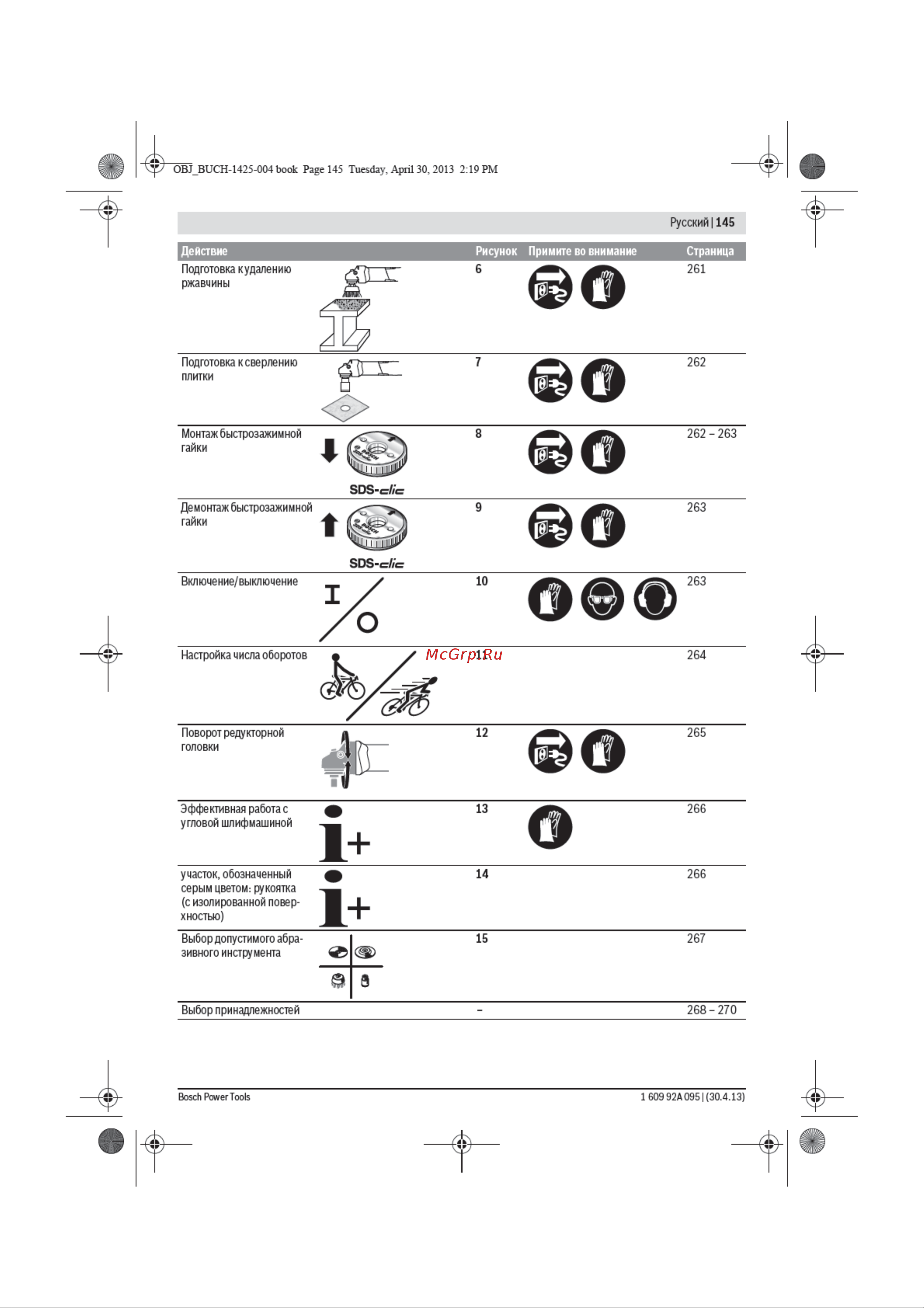 Bosch GWS 8 125 Руководство по эксплуатации онлайн [10/40] 698436