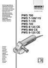 Bosch PWS 8 125 CE Руководство по эксплуатации