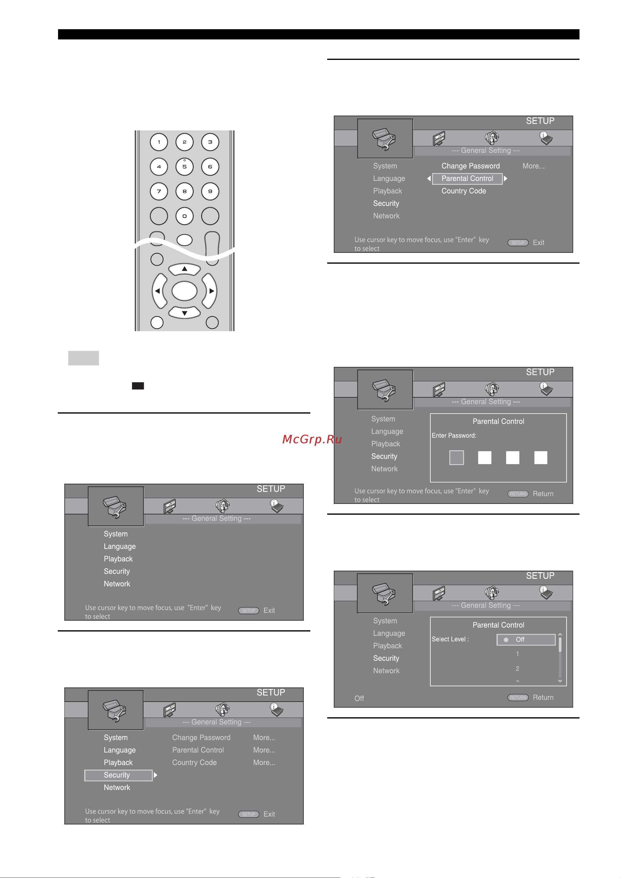 Yamaha BD-S1067 [73/98] Example of setup menu operation