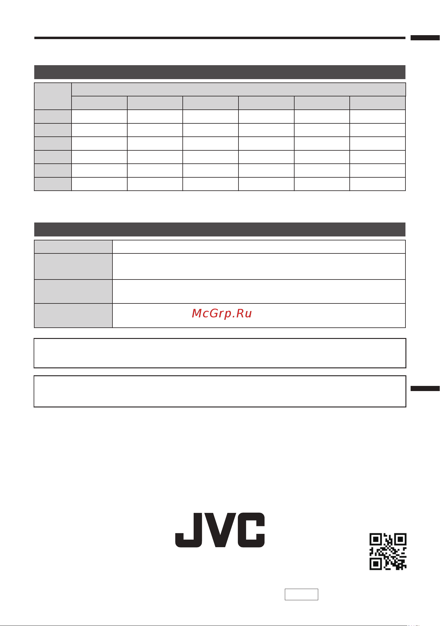 JVC GZ-E110 [12/84] Recordable time specifications
