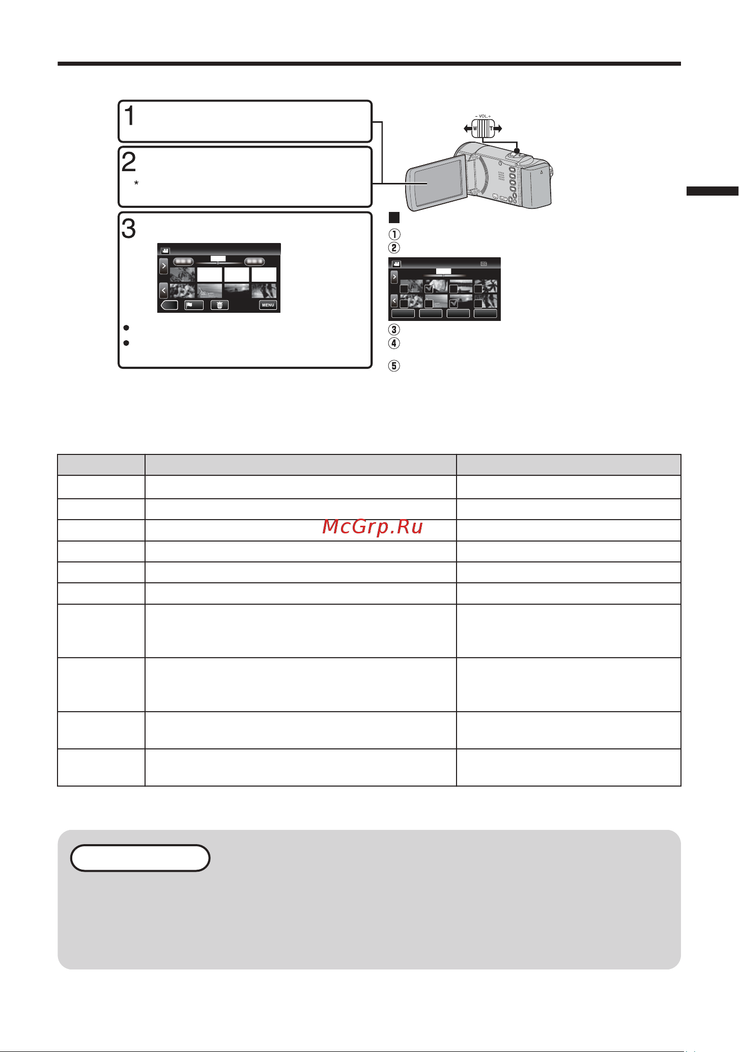JVC GZ-E300 Everio [21/100] Lecture suppression de fichiers sur cet appareil