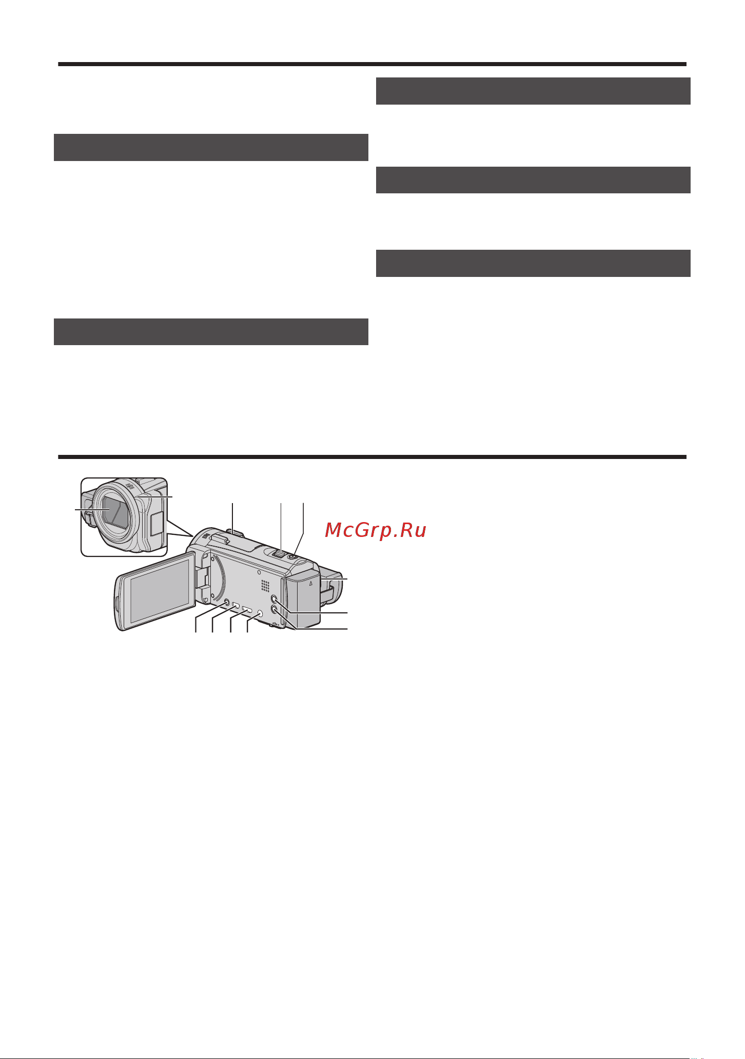 JVC GZ-EX555 [4/80] Names of parts and functions