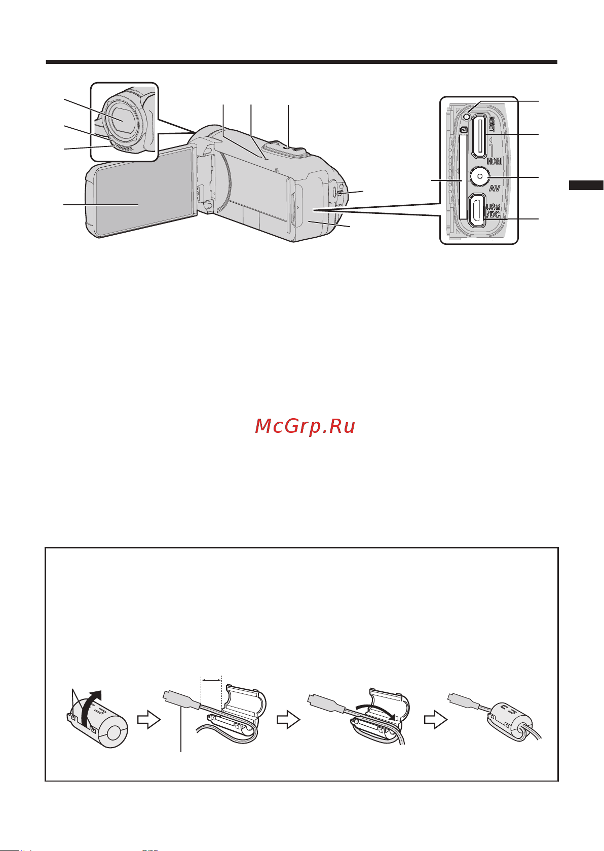 JVC GZ-RX640BE [7/92] Namen van onderdelen en functies
