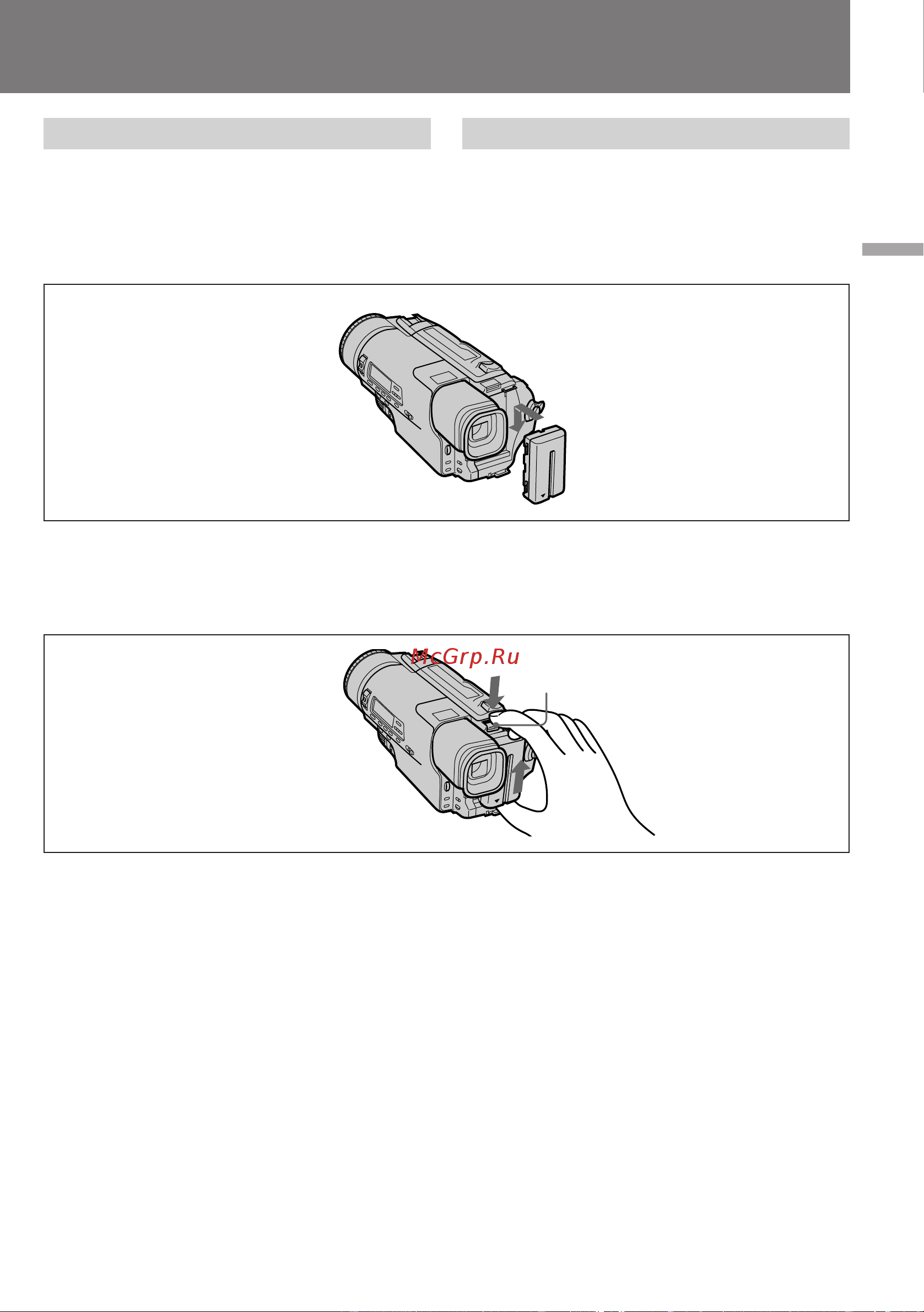 Sony CCD-TR2300E [11/136] Installing the battery pack