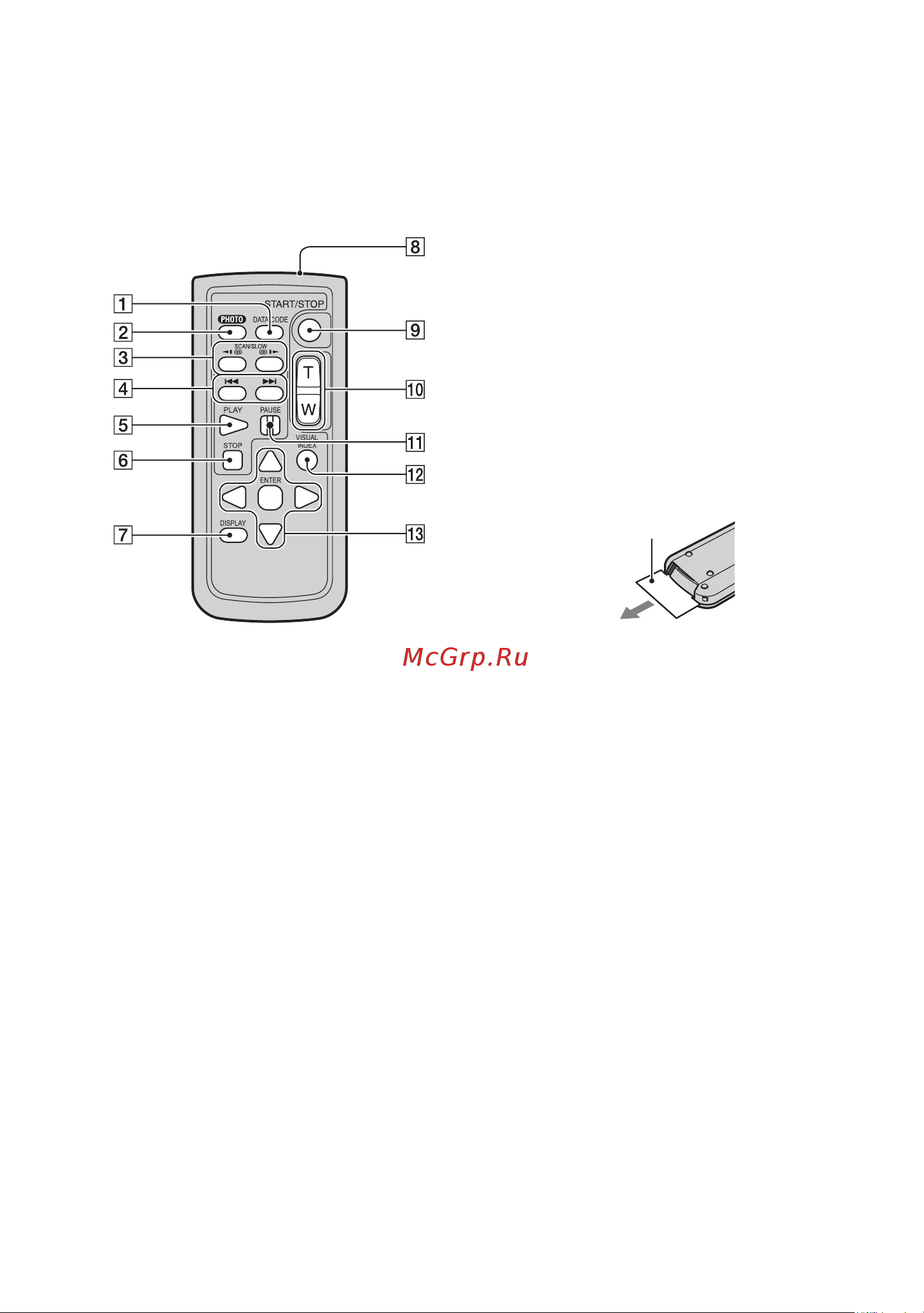 Sony DCR-DVD608E [130/259] Идентификация частей и элементов управления продолжение