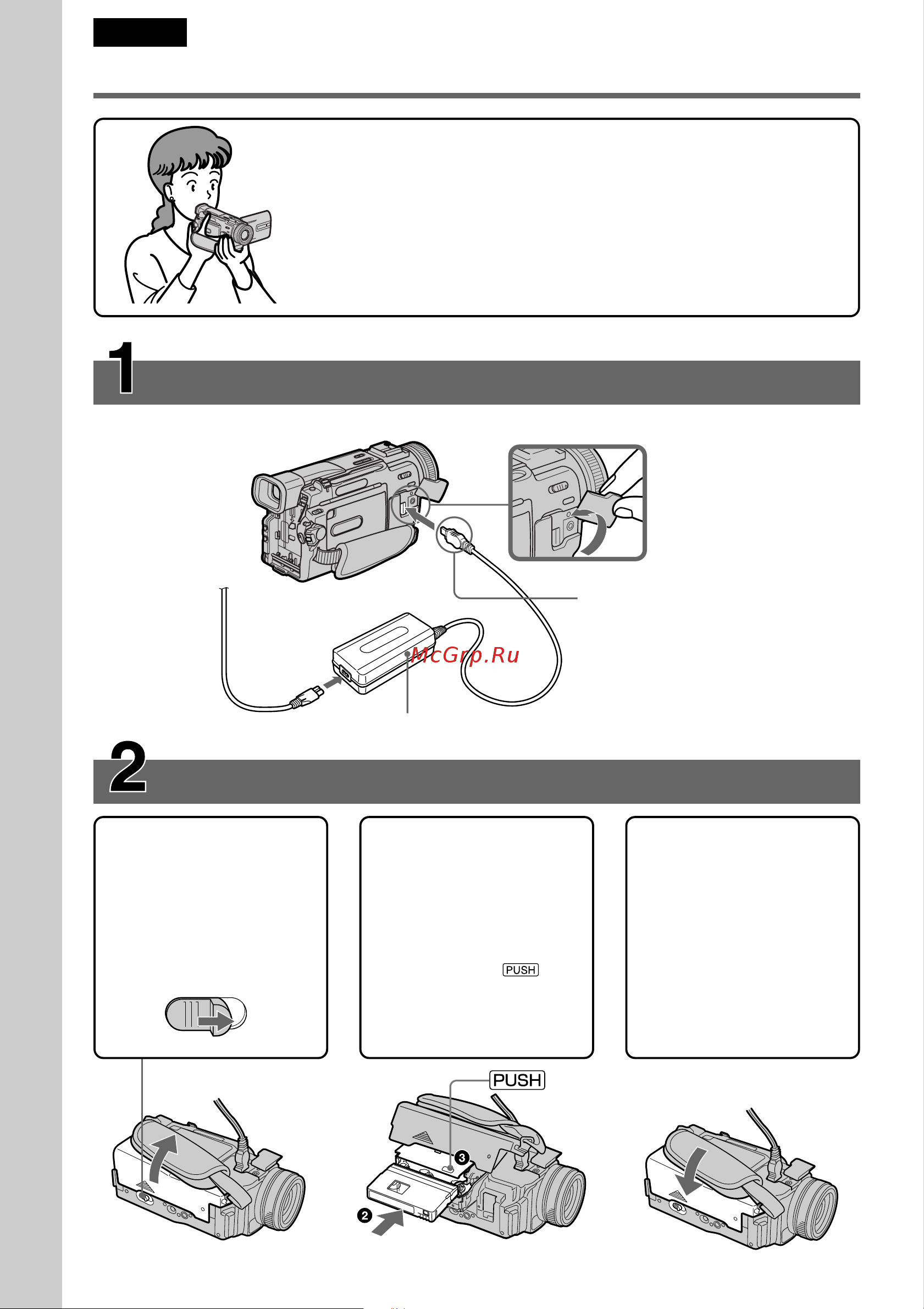 Sony DCR-TRV20E [6/220] Quick start guide