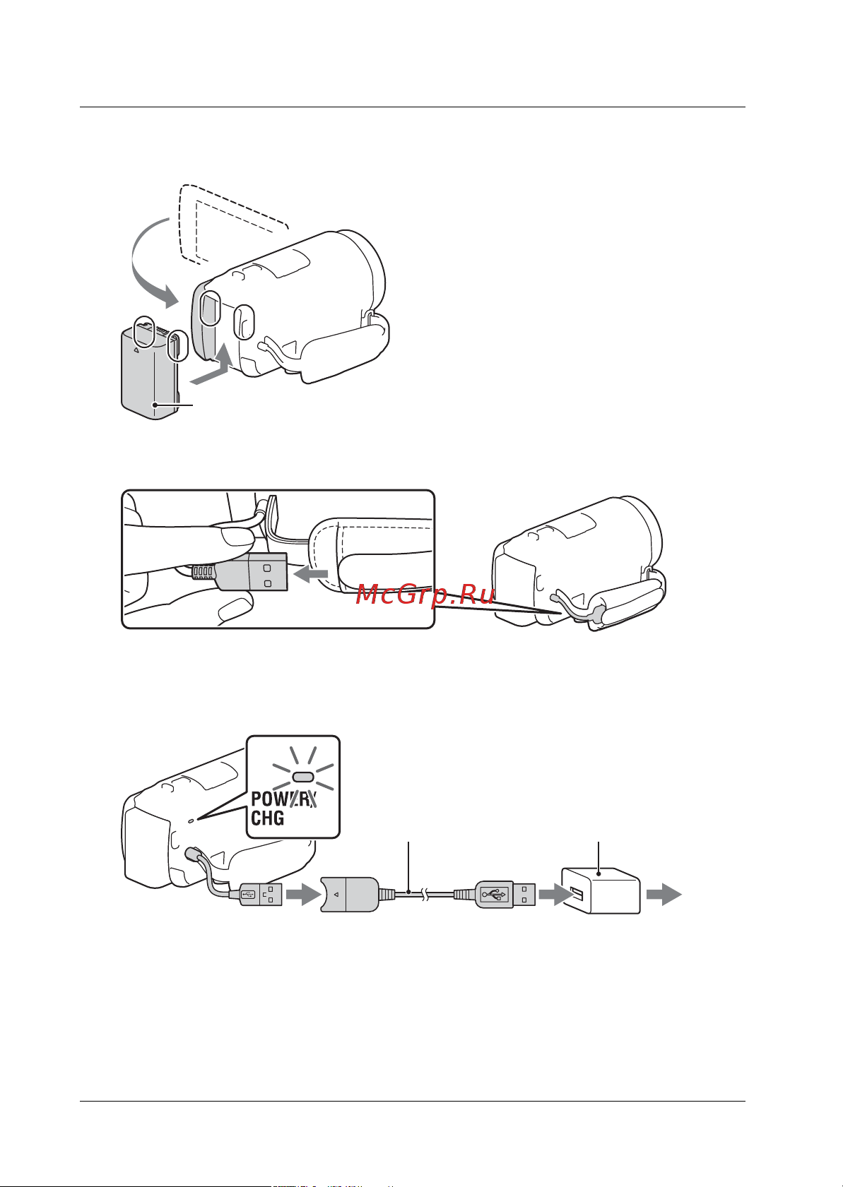 Sony HDR-PJ620 [8/36] Выключите видеокамеру закрыв жк монитор и установите аккумуляторную батарею
