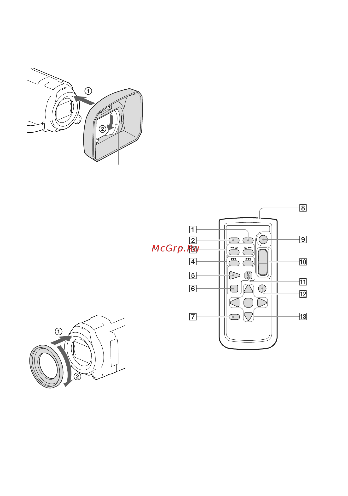 Sony HDR-PJ660 (E) (V) (VE) [14/163] Беспроводной пульт дистанционного управления