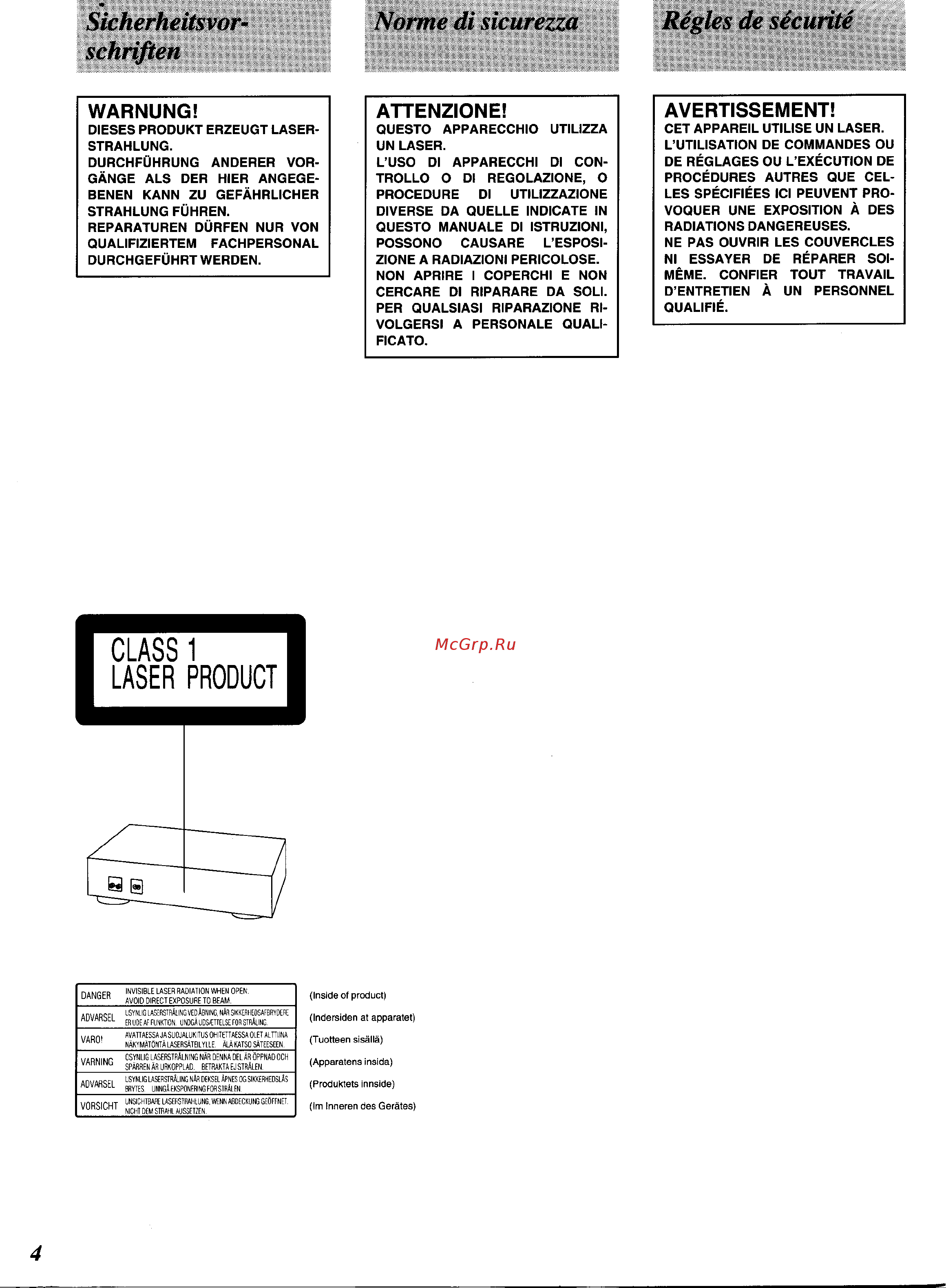 Panasonic SL-PG580A Руководство по эксплуатации онлайн [3/51] 699795