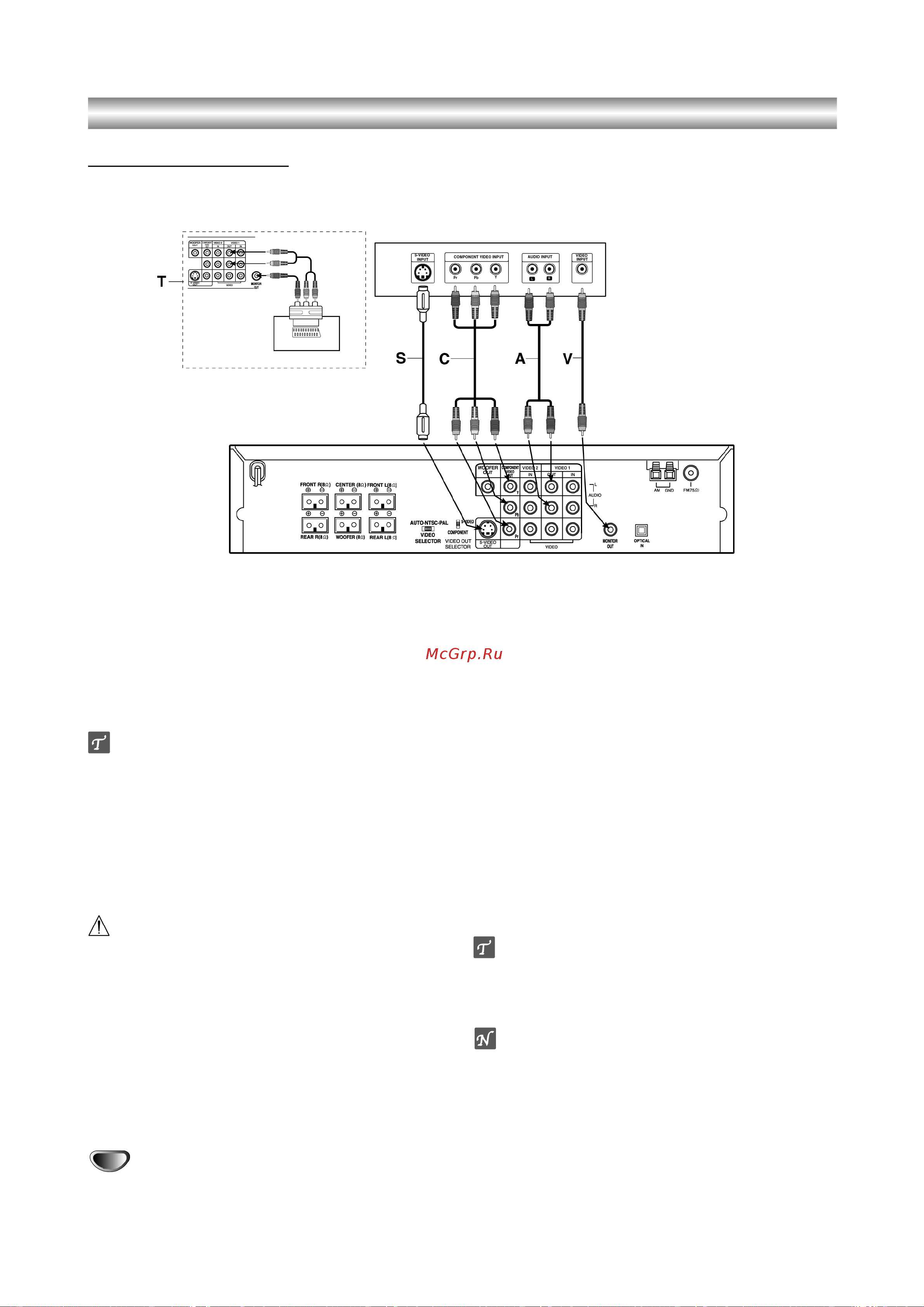 Toshiba SD-42HK-S-TE [10/29] Подключение к тв