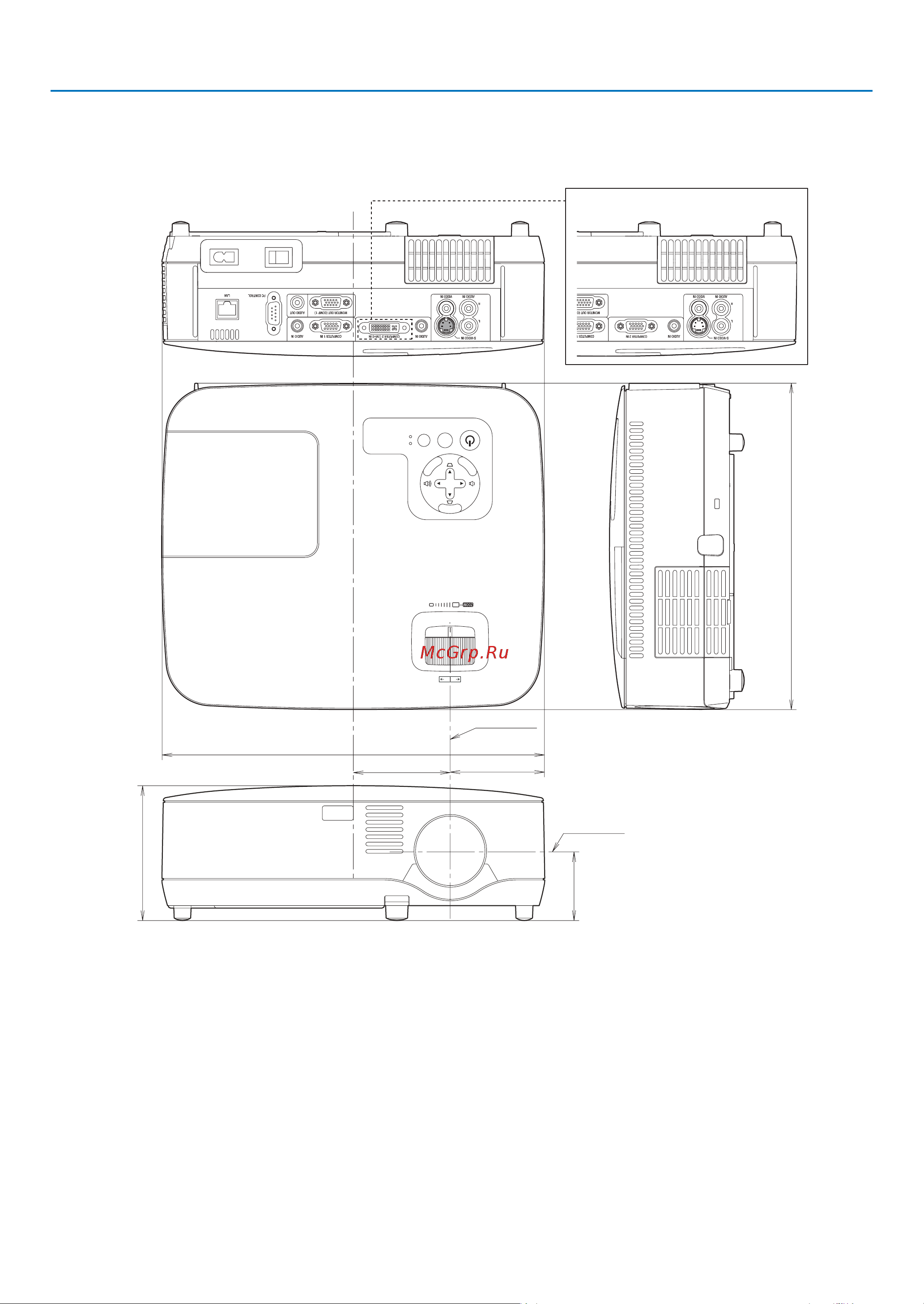 Nec NP410G [103/114] 3 габаритные размеры корпуса