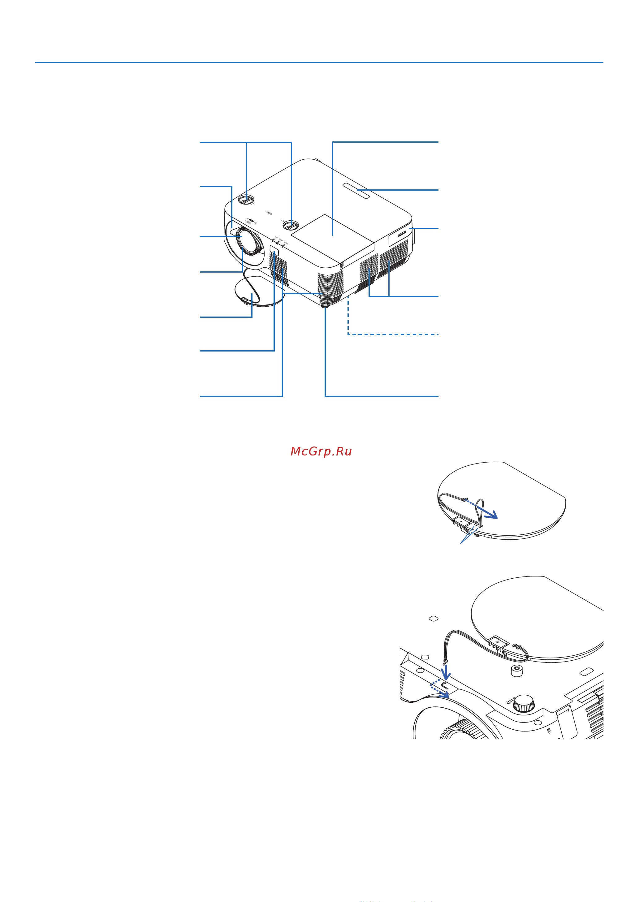 Nec P502W [15/154] 3 название деталей проектора