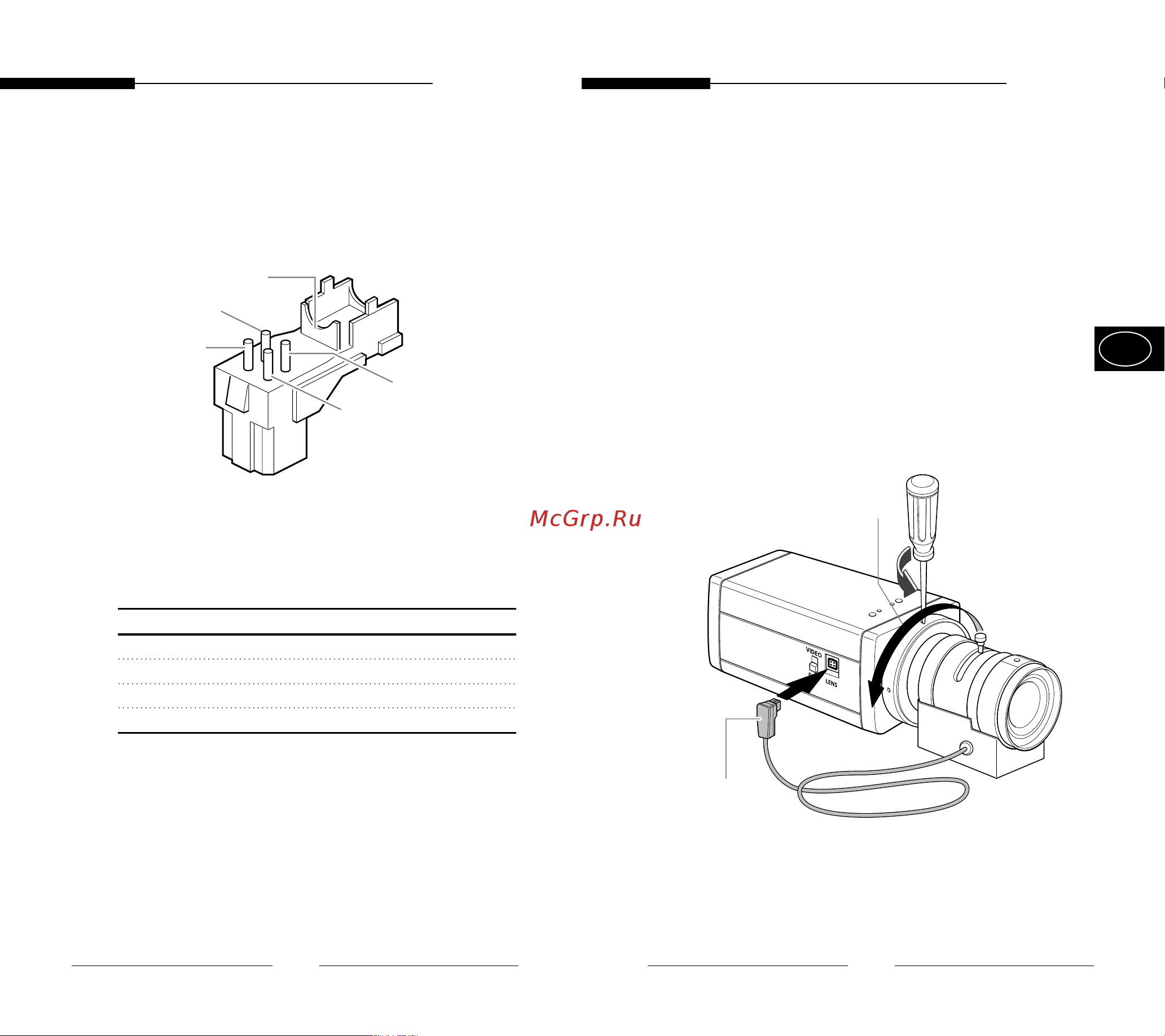 Samsung SHR-2042P [6/99] Connecting auto iris lens connector