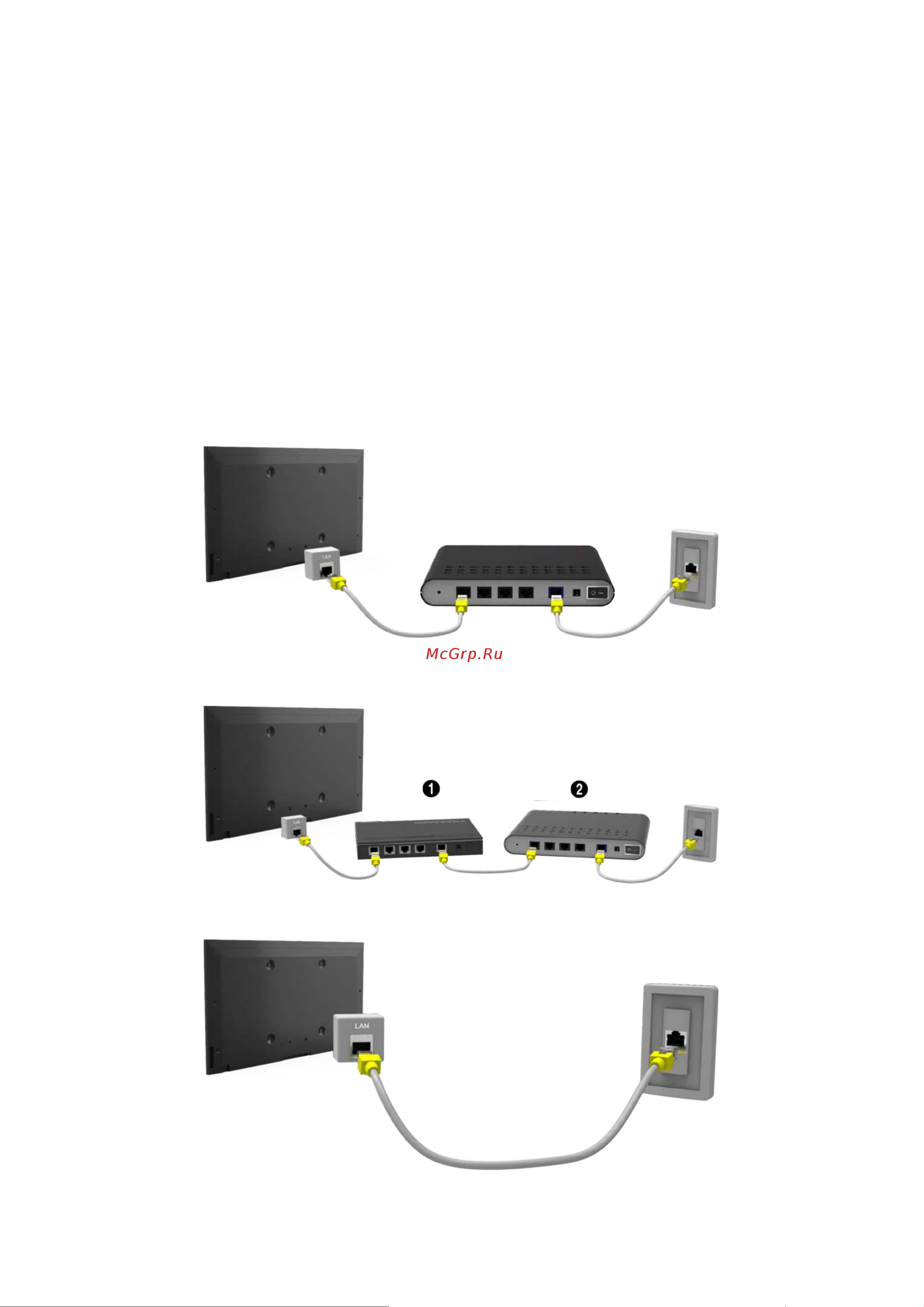 Samsung UE55H6200AK [77/260] Установление проводного соединения с сетью интернет