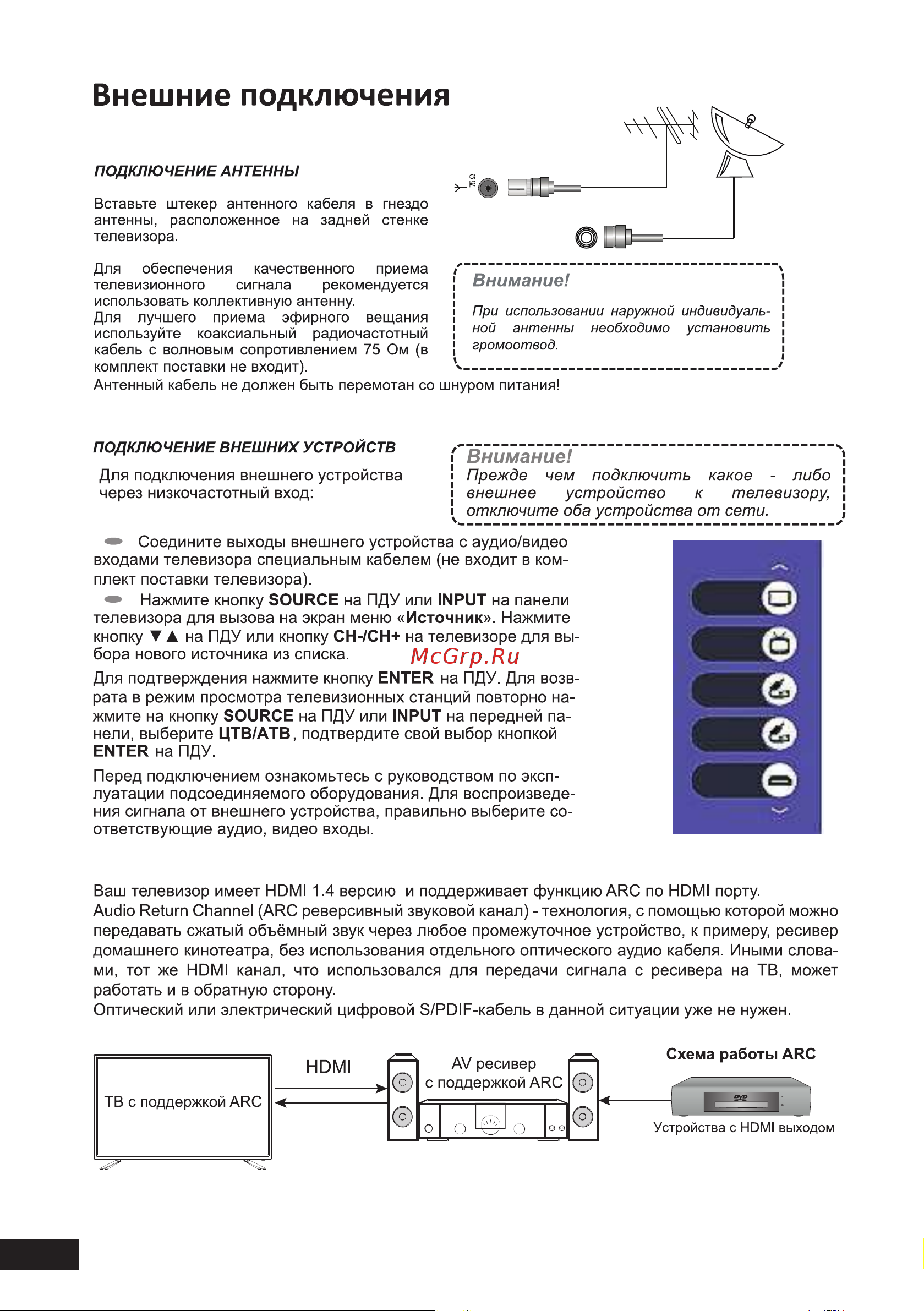 Digma DM-LED39R301BT2S [14/60] Подключение hdmi устройств