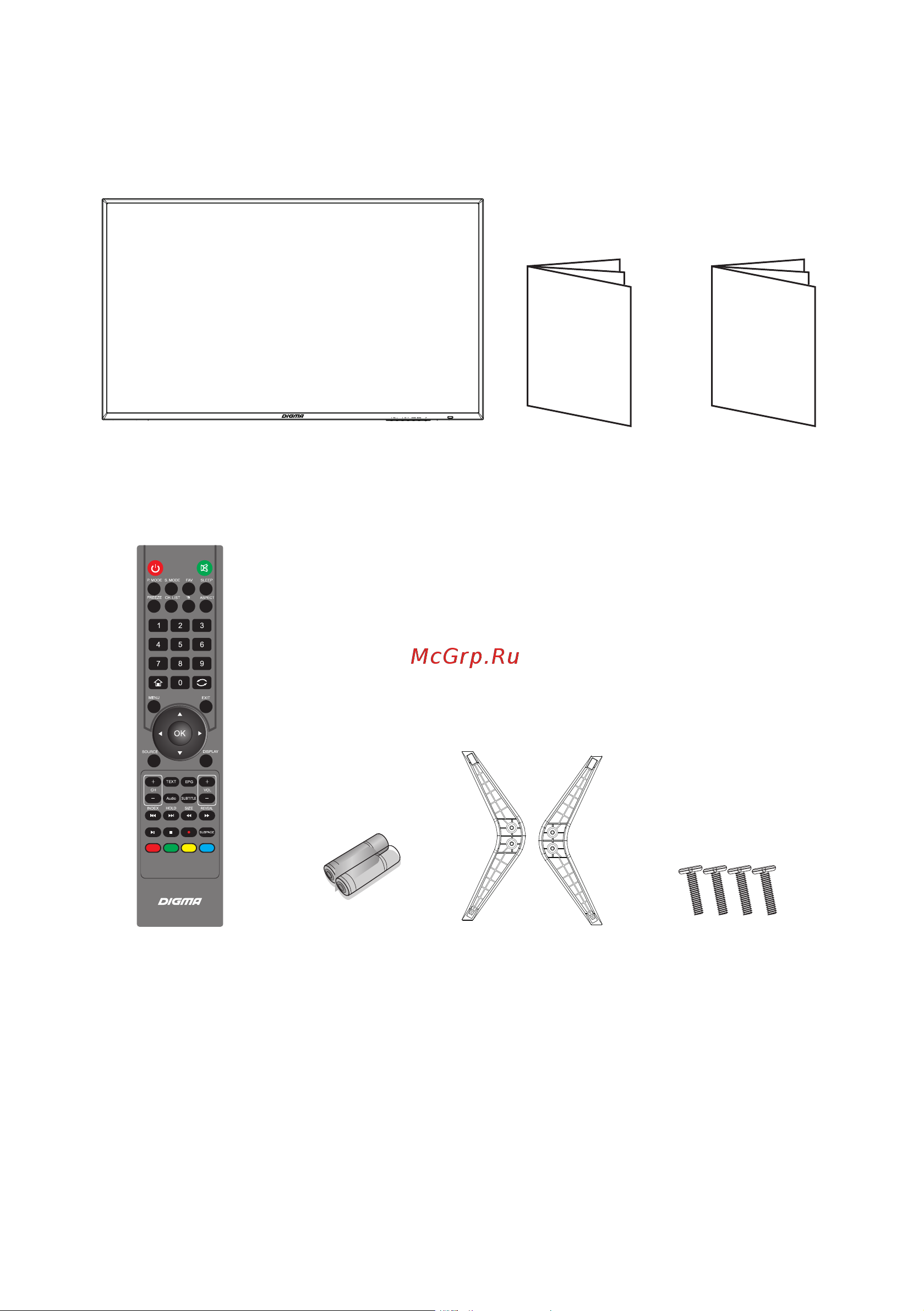 Digma DM-LED43U401BT2S [7/38] Комплектация