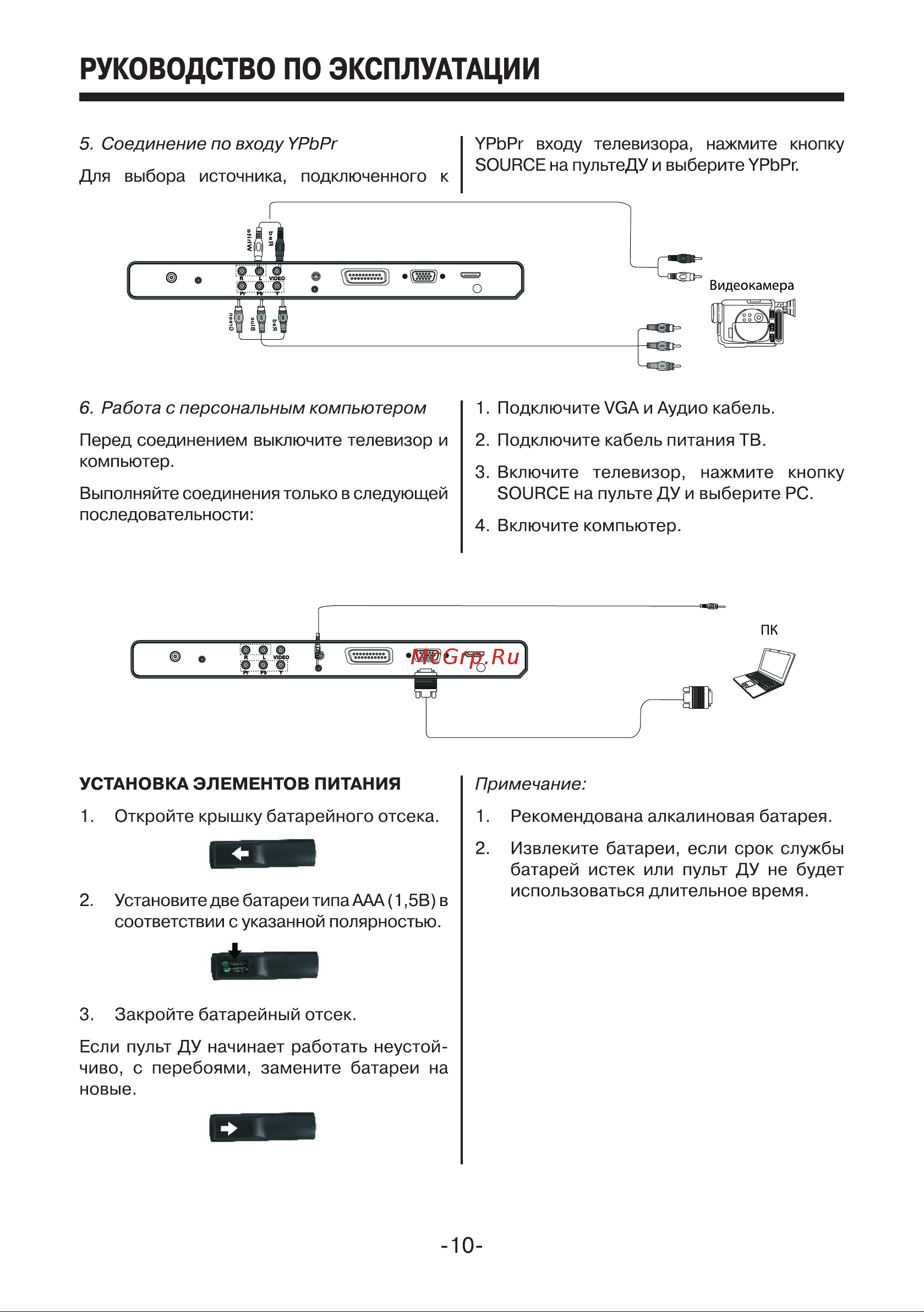 Mystery MTV-1608W Руководство по эксплуатации онлайн [10/19] 700785