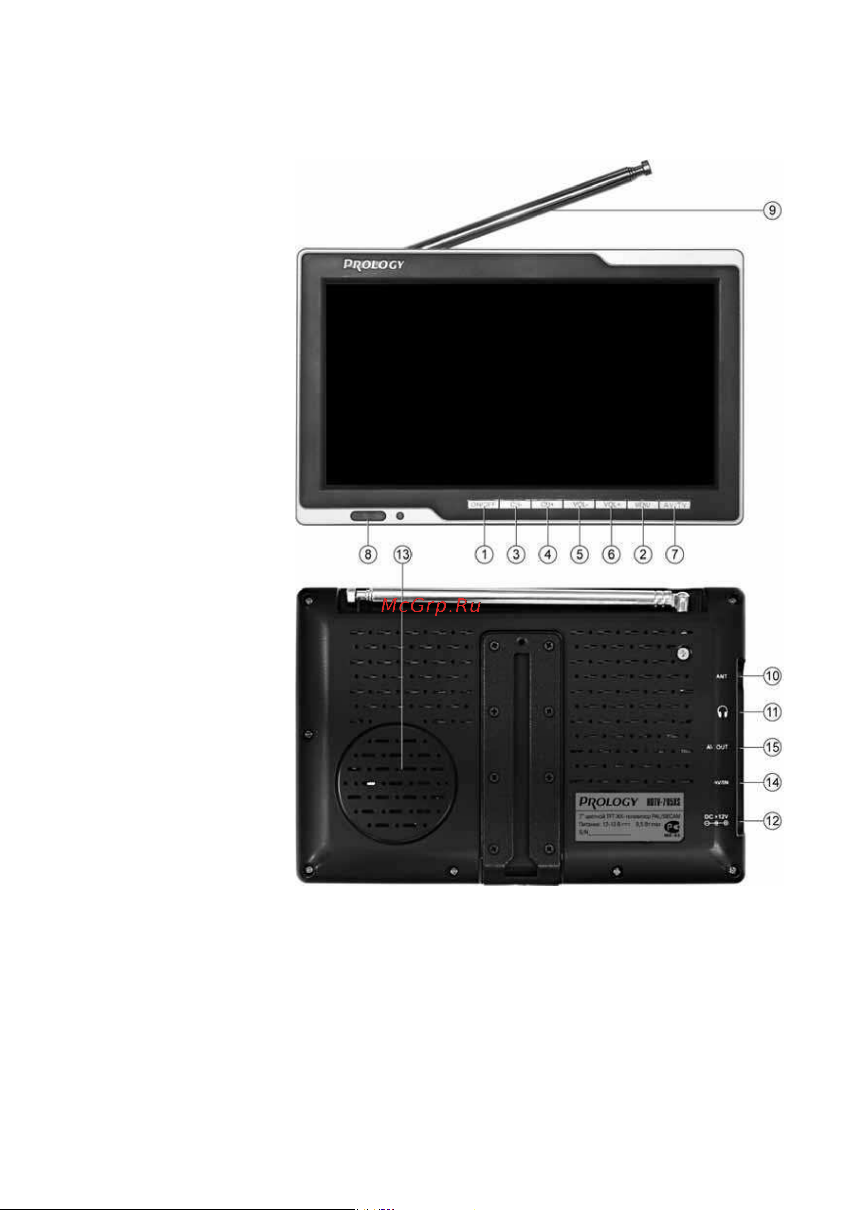Prology HDTV-705XS_HDTV-805XS Руководство по эксплуатации онлайн [5/12] 700902