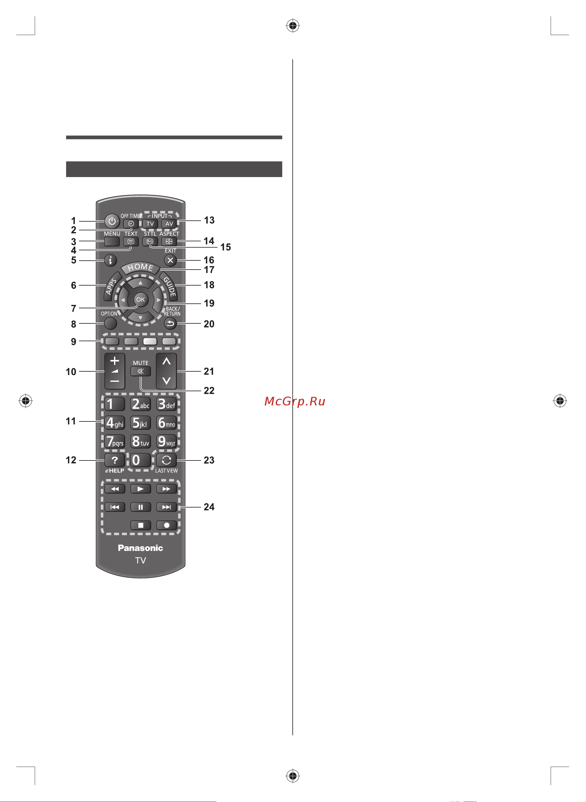 Panasonic TX-42ASR600 [11/20] Ознакомление с элементами управления