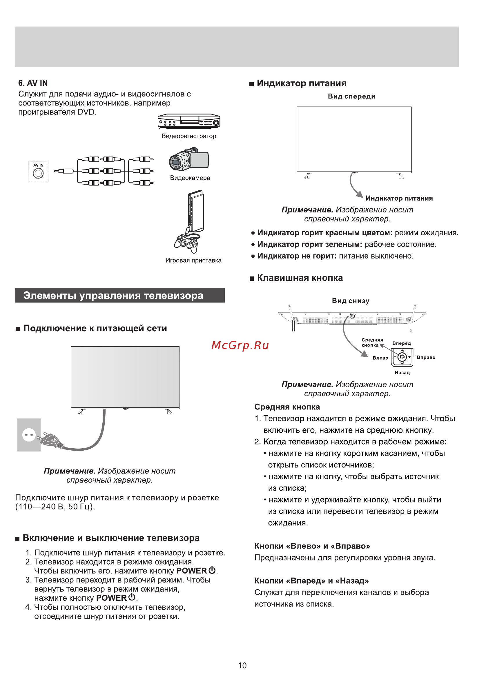 Panasonic TX-43GXR600 Руководство по эксплуатации онлайн [10/31] 700908