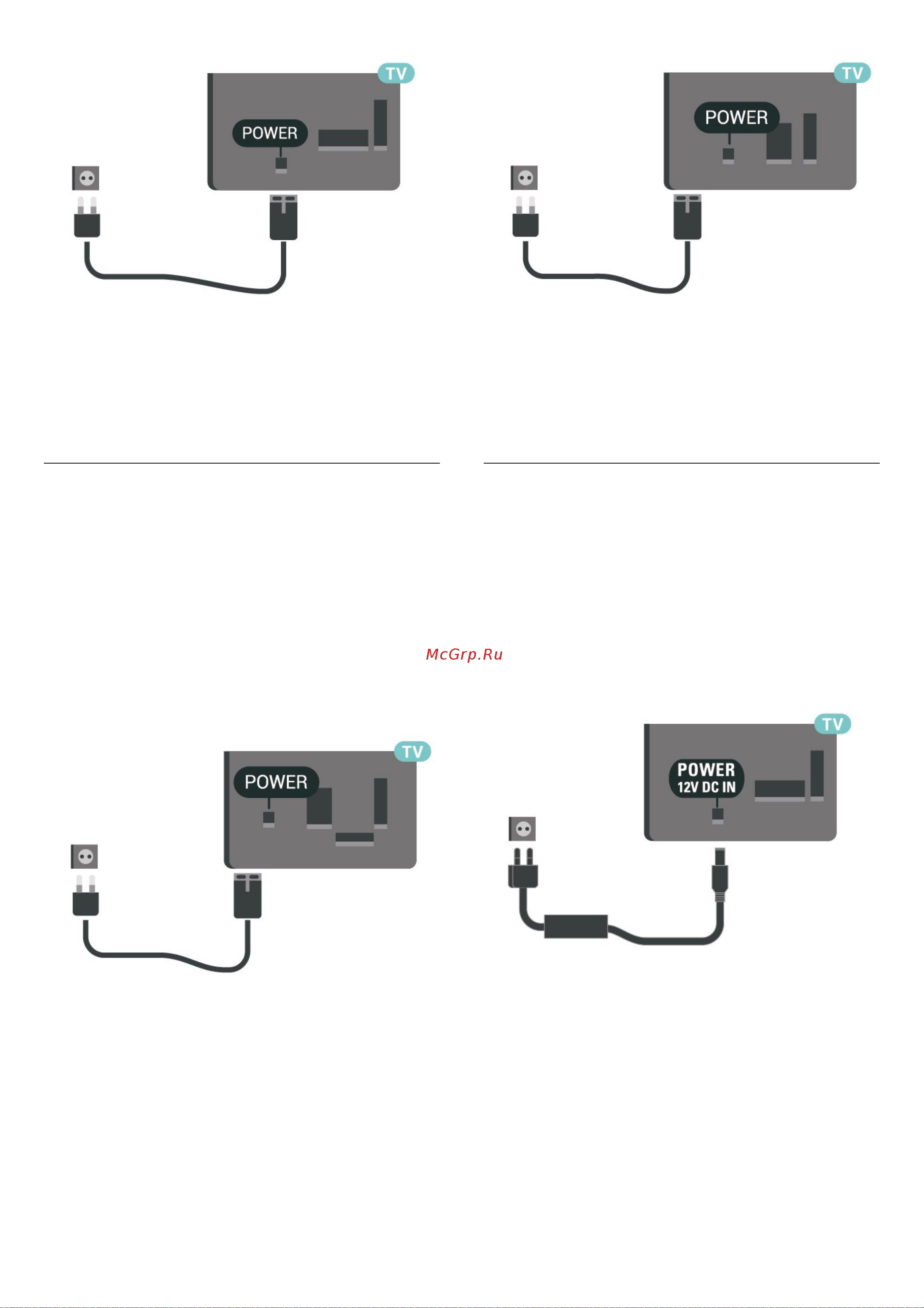 Philips 43PFS4112 [12/71] Подключение кабеля питания для моделей серии 4112