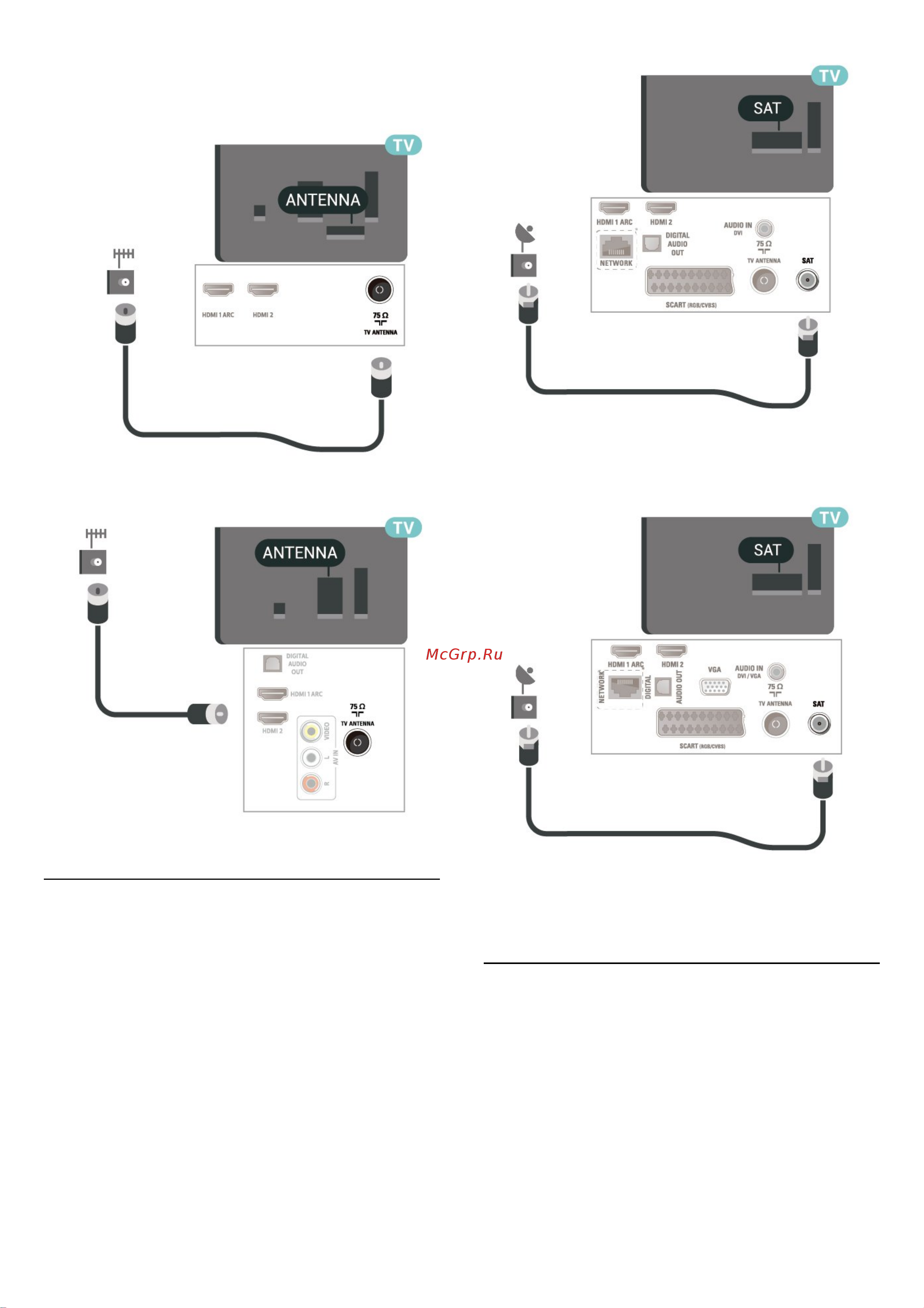 Philips 32PHS4112 [15/71] Спутниковое подключение для моделей серии 4022 4032 4132 4232 если доступно