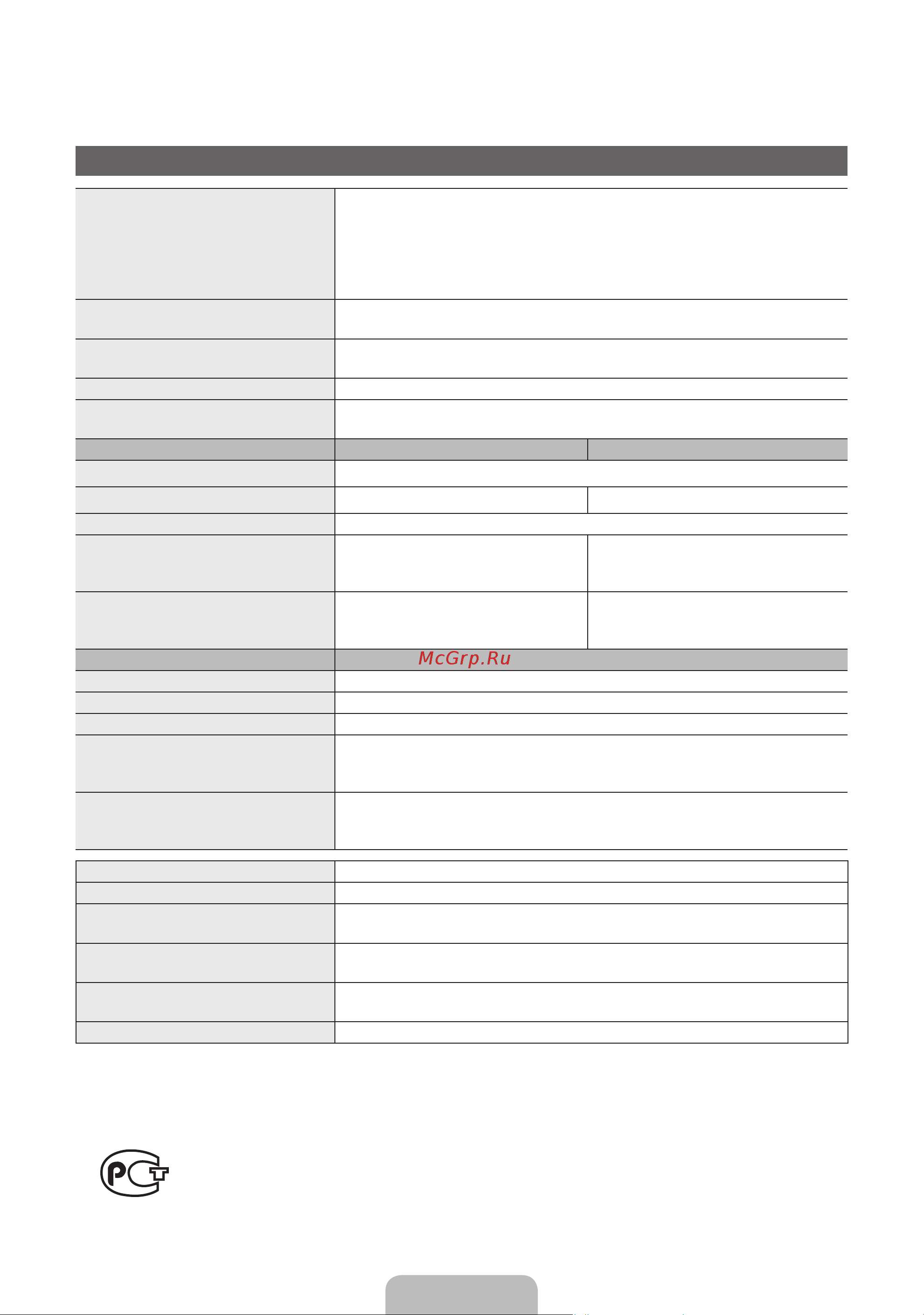 Samsung LE-32D403E2W [15/140] Технические характеристики