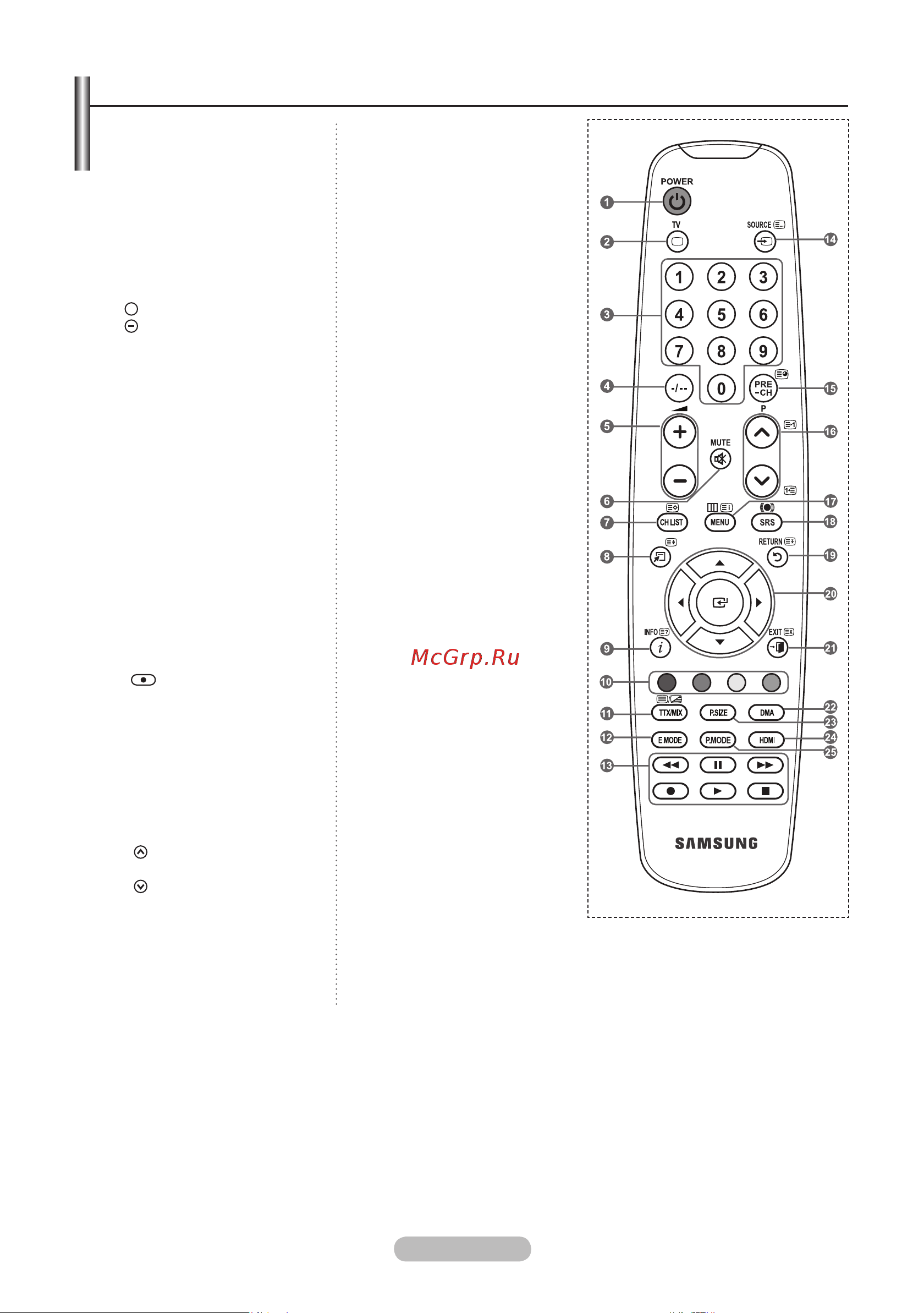 Samsung LE-40A430T1 [8/45] Использование пульта дистанционного управления ду
