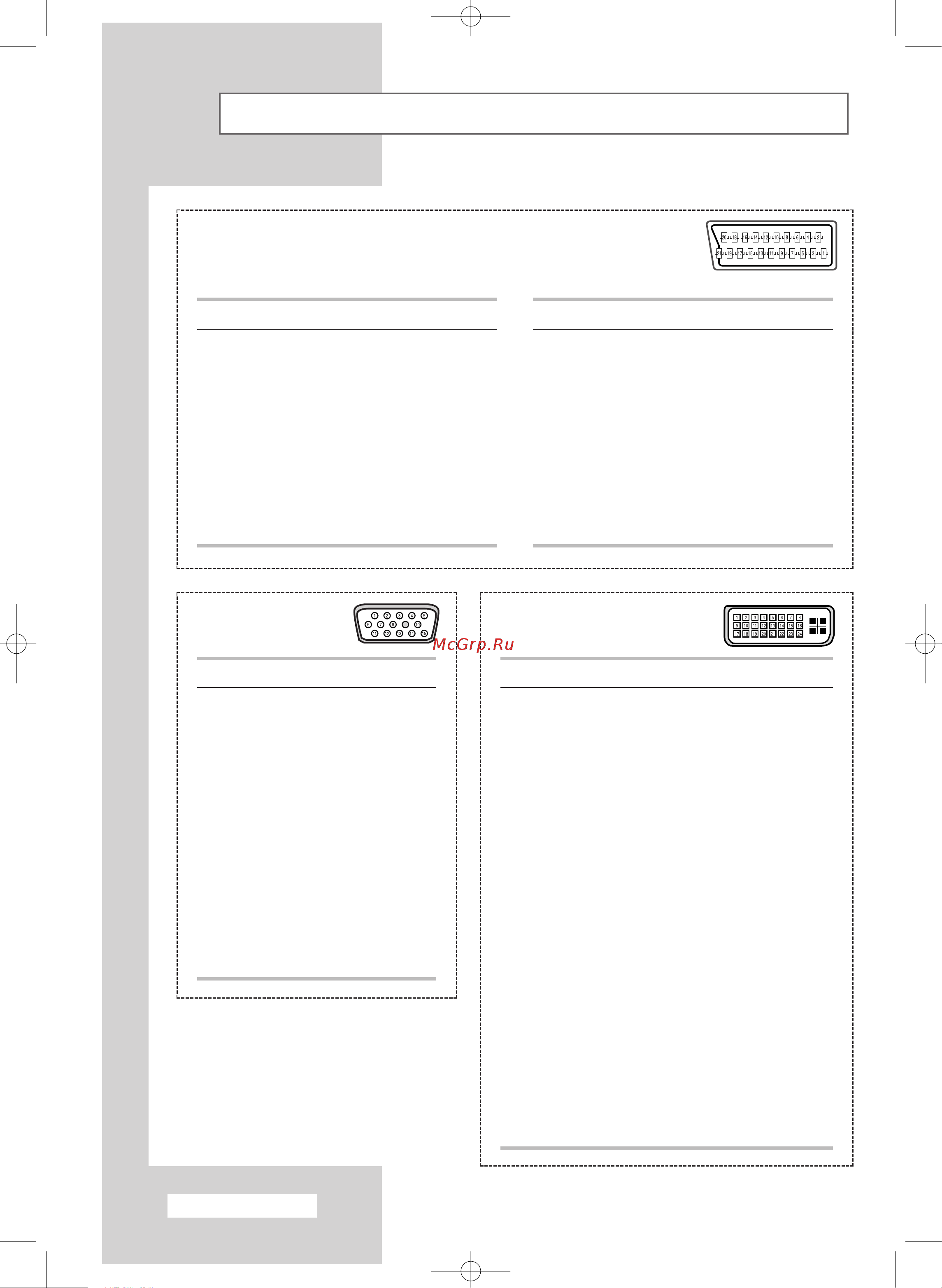 Samsung LW-46G15 W [66/72] Pin configurations