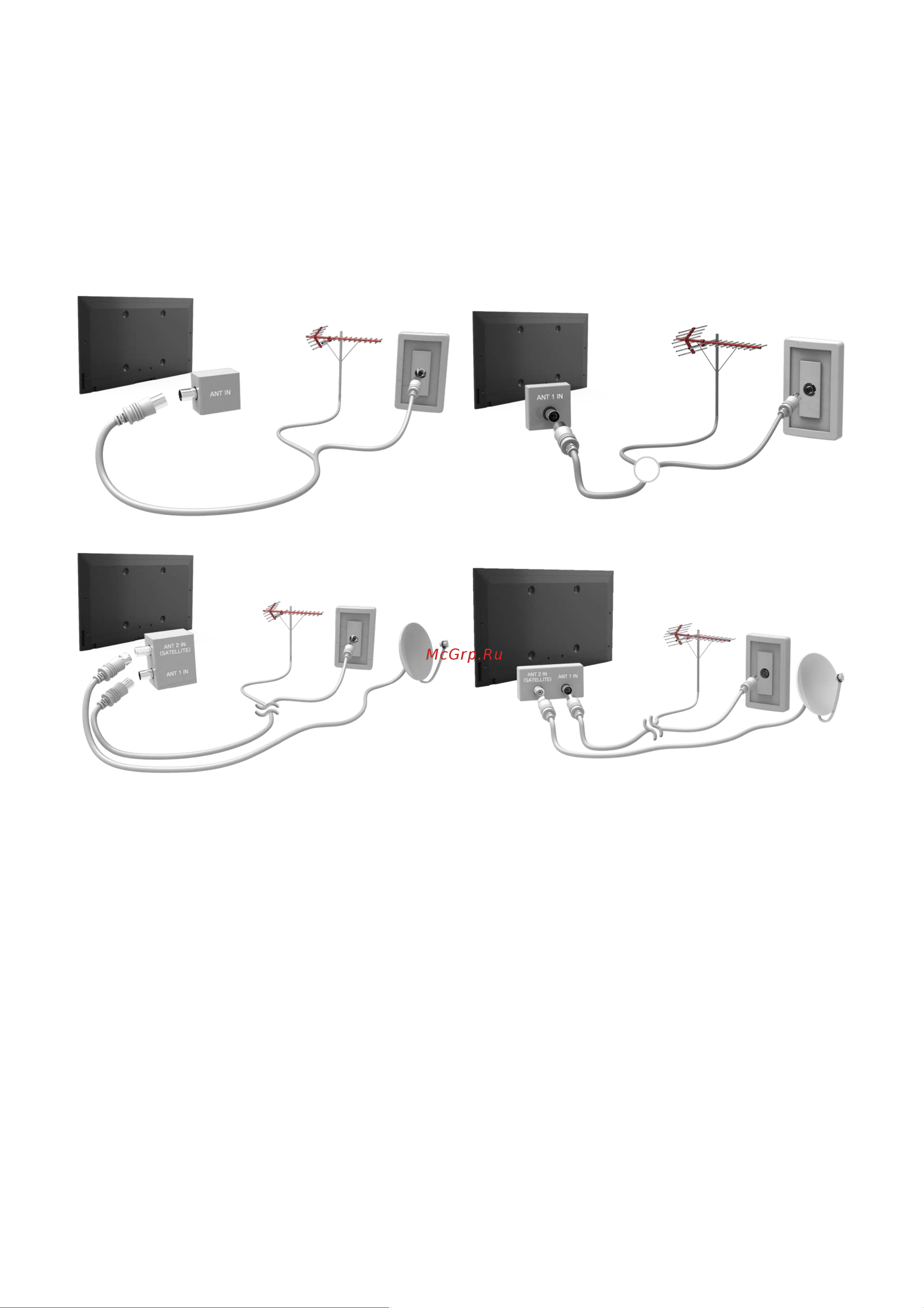 Samsung UE46F6500SS [10/194] Подсоединение антенны