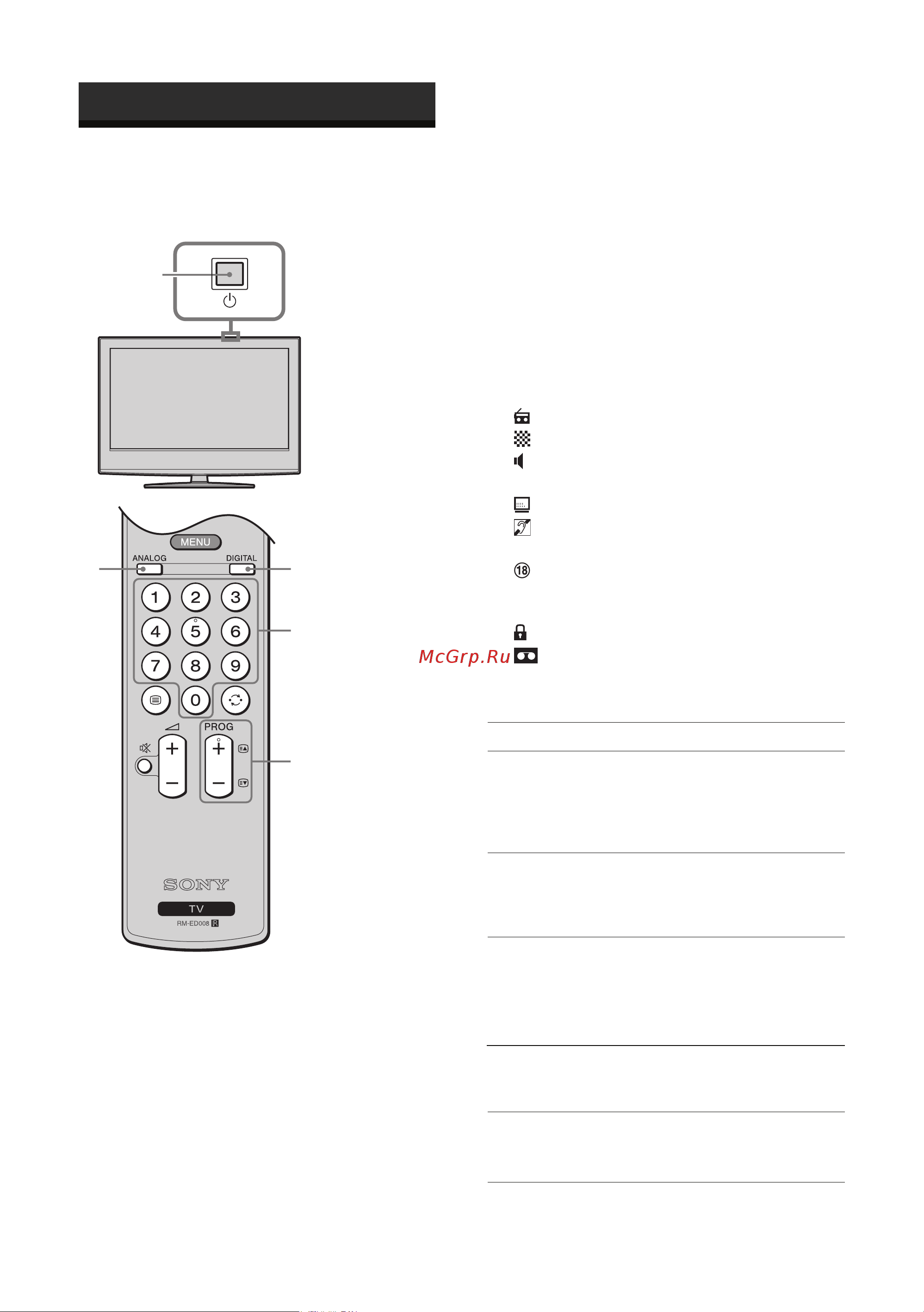 Sony KDL-40S2510 [14/46] Просмотр телепрограмм