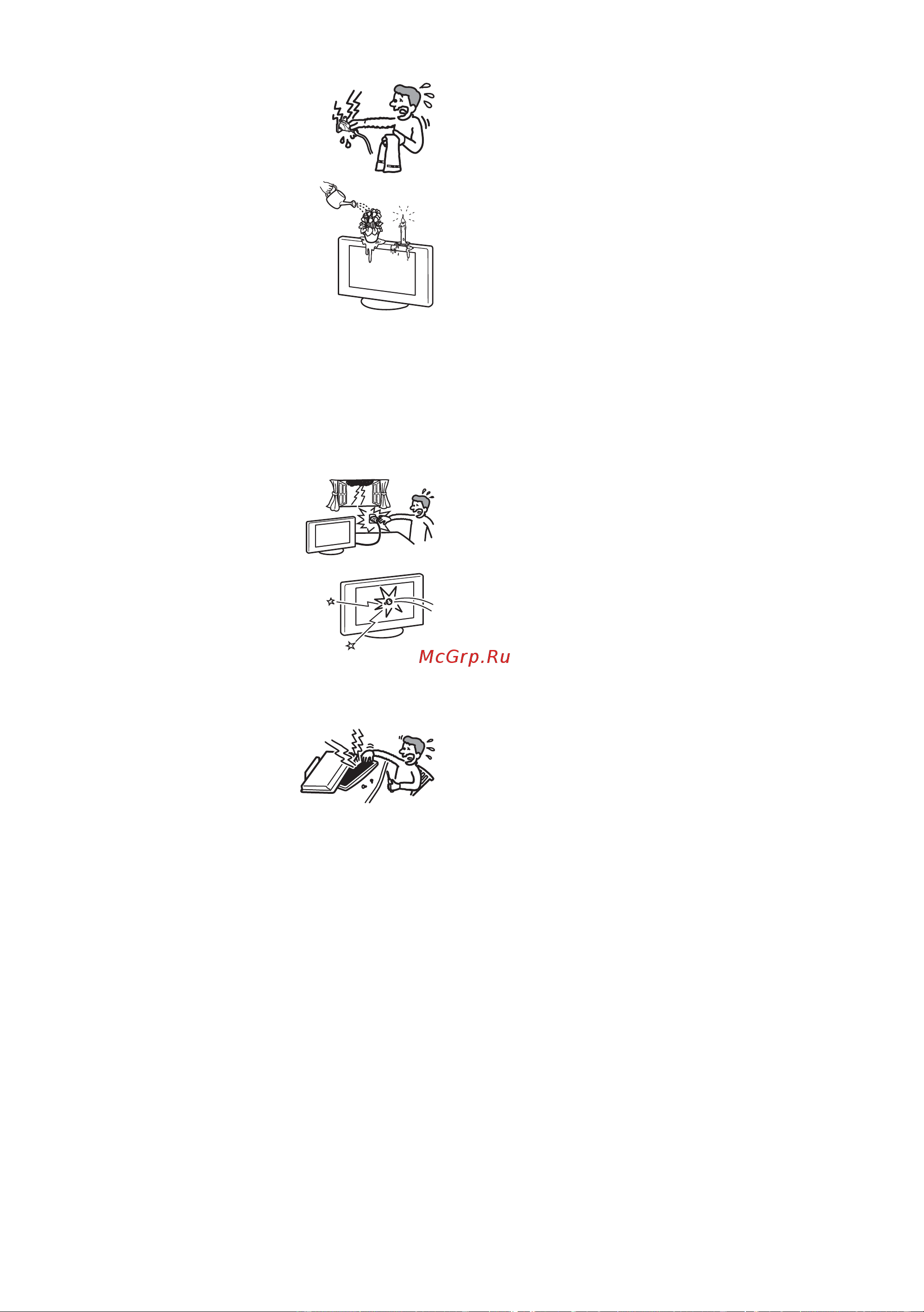 Sony KDL-40S2530 [10/46] Влага и легковоспламеняющиеся предметы