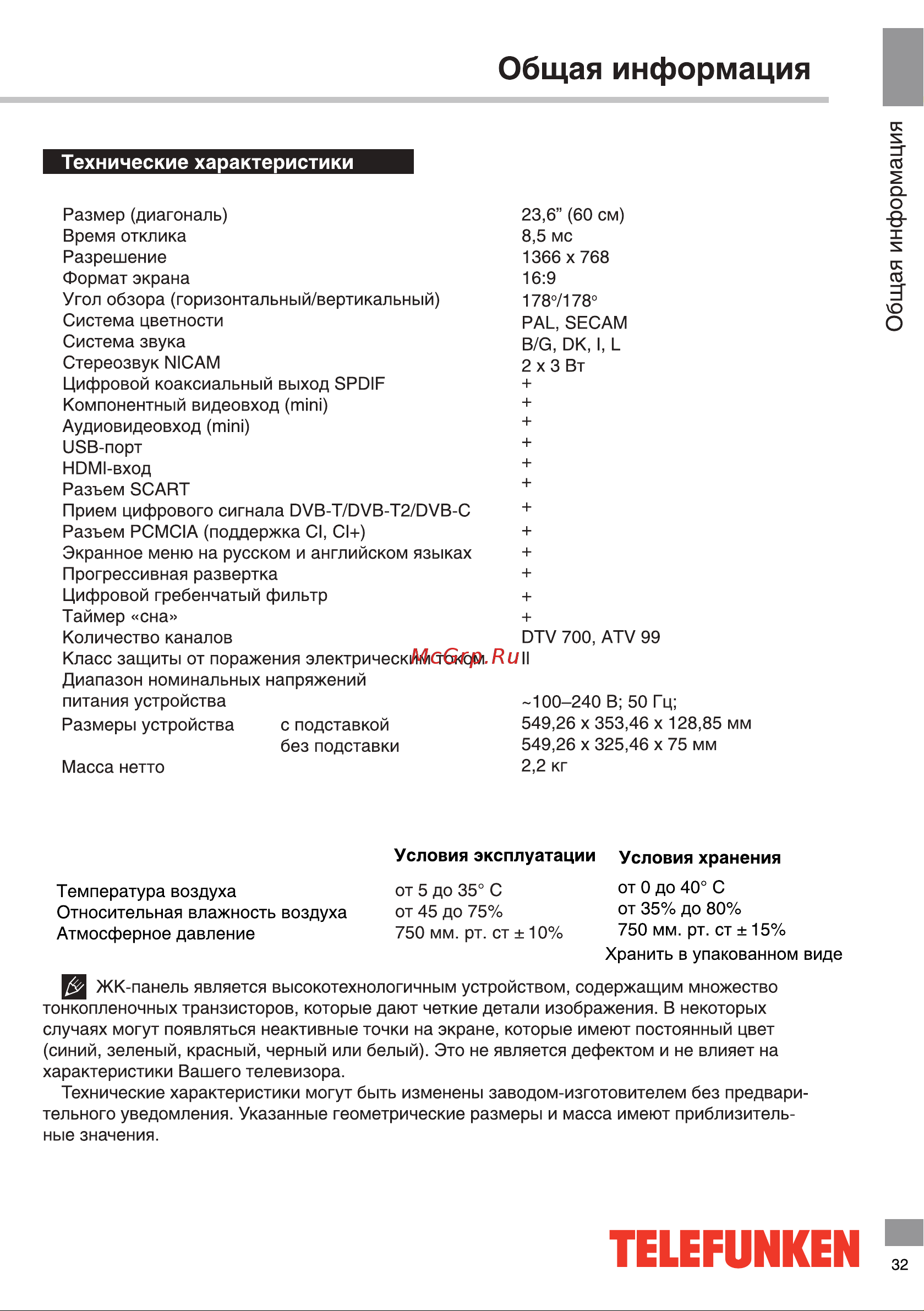 Telefunken TF-LED43S43T2S Руководство по эксплуатации онлайн [18/24] 703116