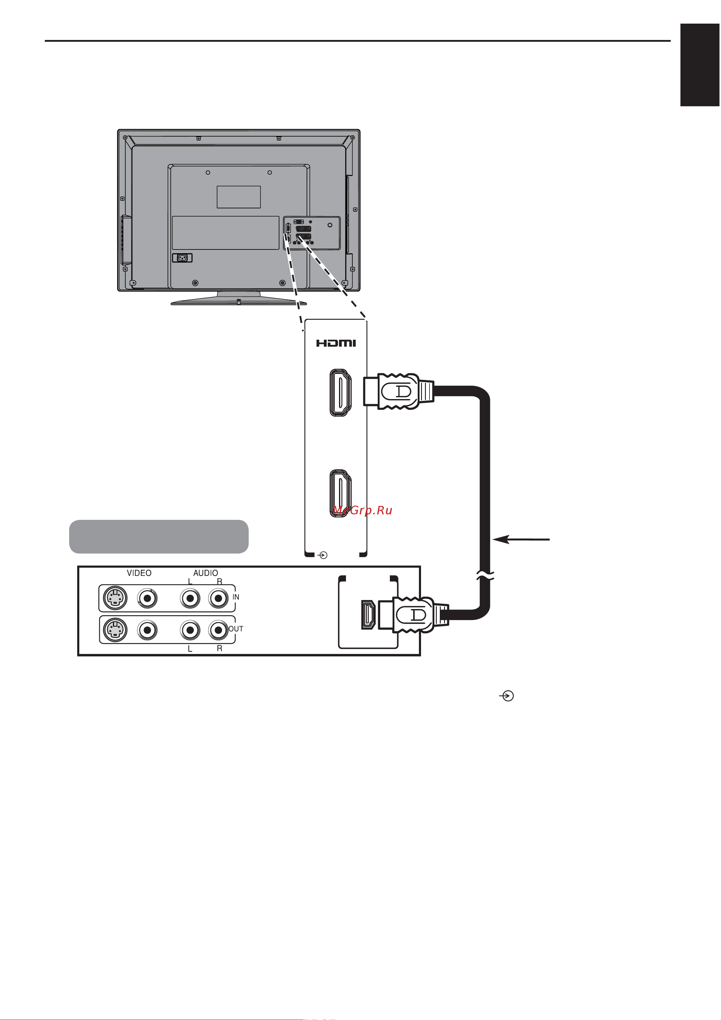 Toshiba 32AV607P [10/39] Устройство hdmi кабель hdmi не прилагается