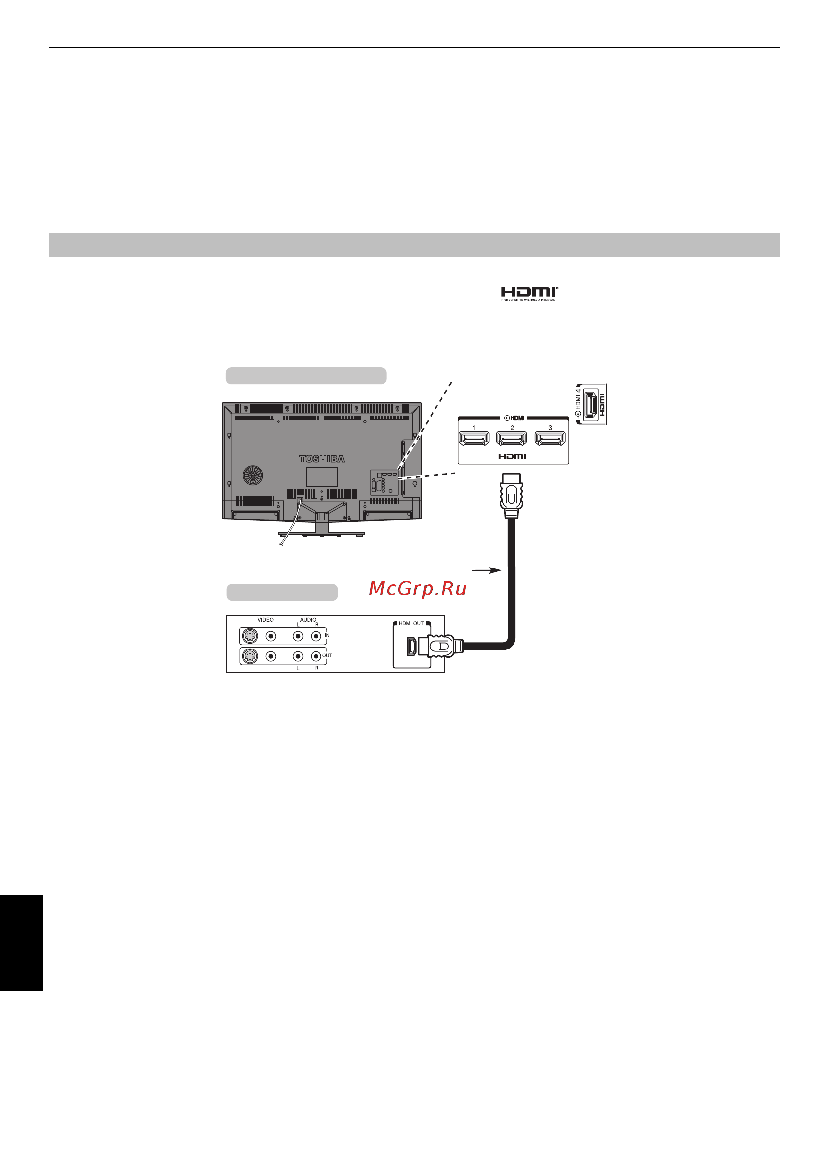 Toshiba 40TL868 [10/74] Подключение устройства hdmi