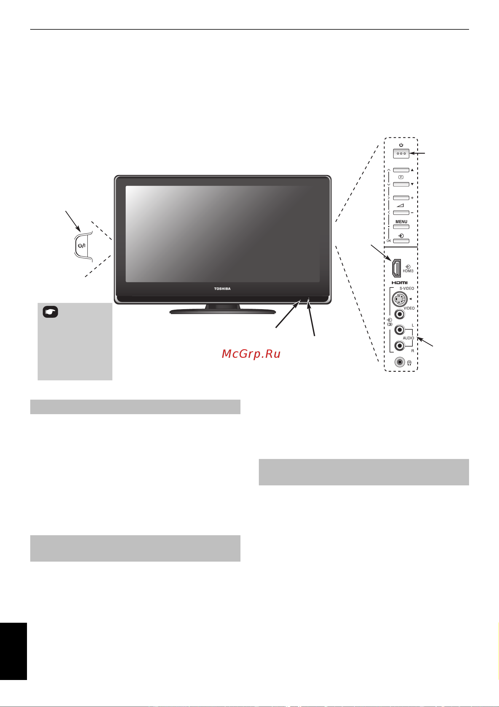 Toshiba 32XV500 [11/39] Элементы управления и входные соединения