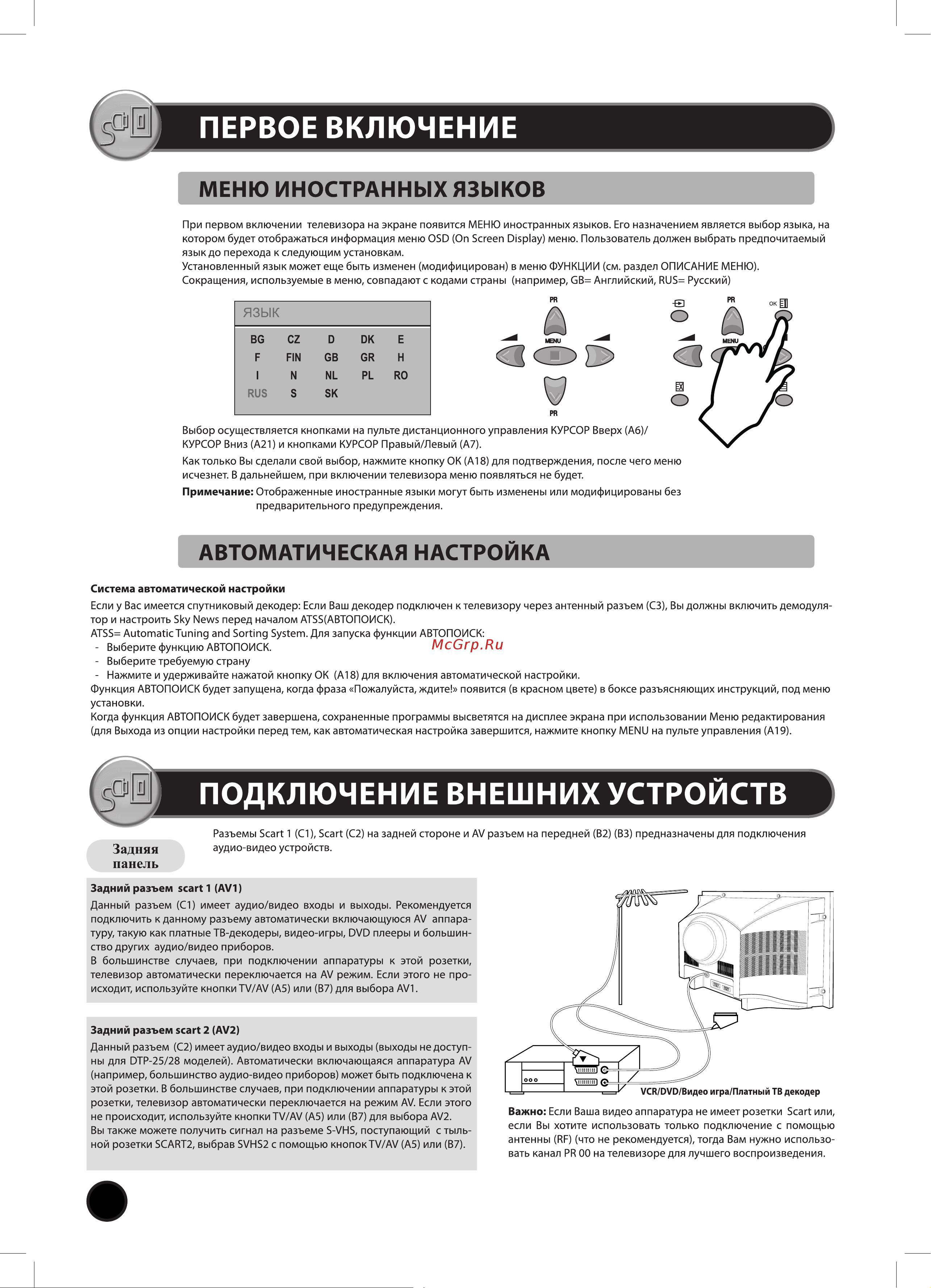 Daewoo DTH-29U7K-100D Руководство по эксплуатации онлайн [6/19] 703614